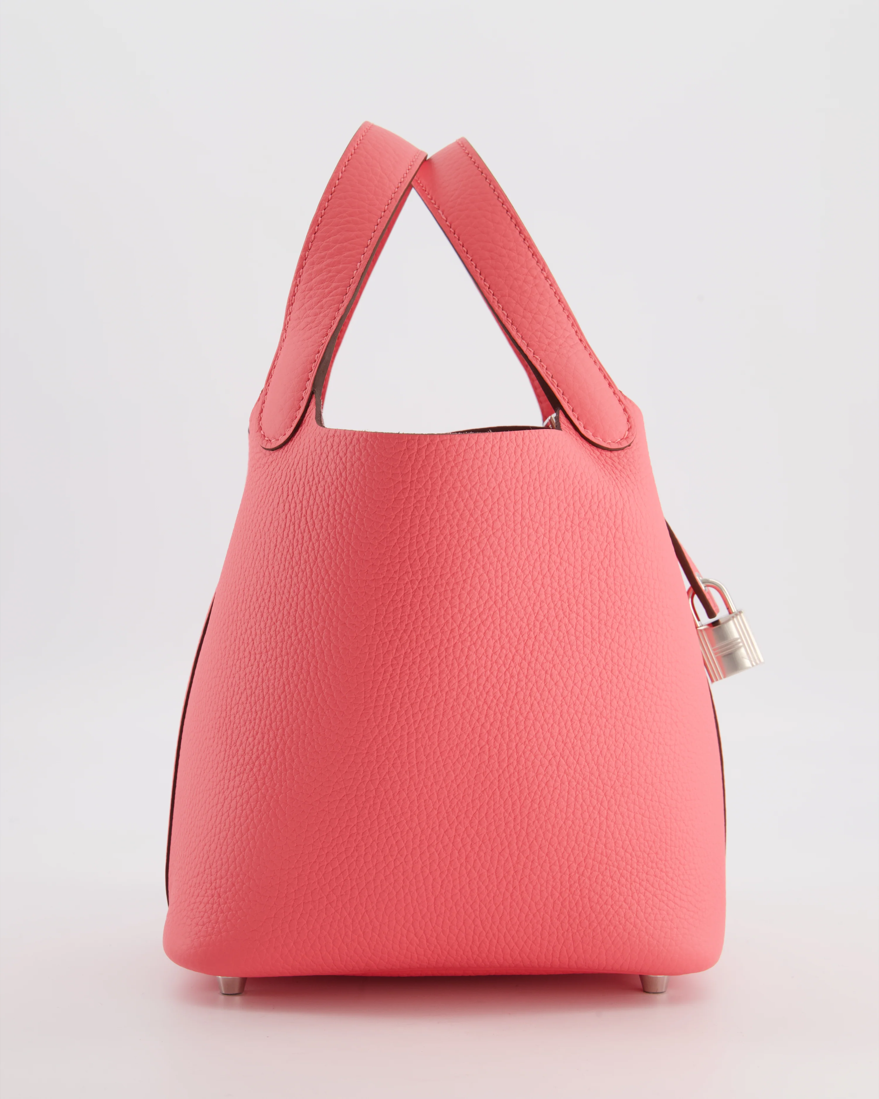 Hermès Picotin Lock 18 Bag in Rose Azalee Clemence Leather with Palladium Hardware - Image 3