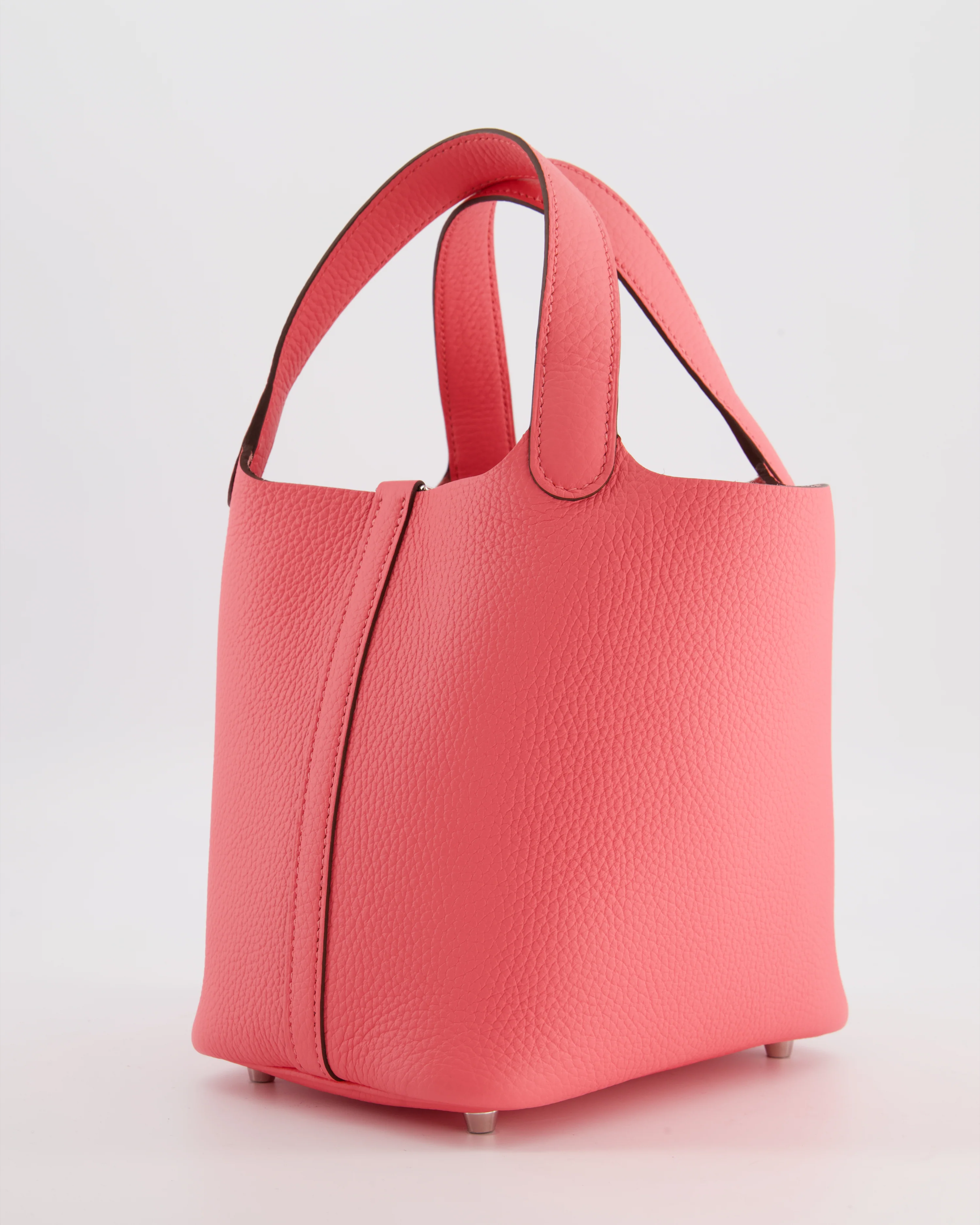 Hermès Picotin Lock 18 Bag in Rose Azalee Clemence Leather with Palladium Hardware - Image 4