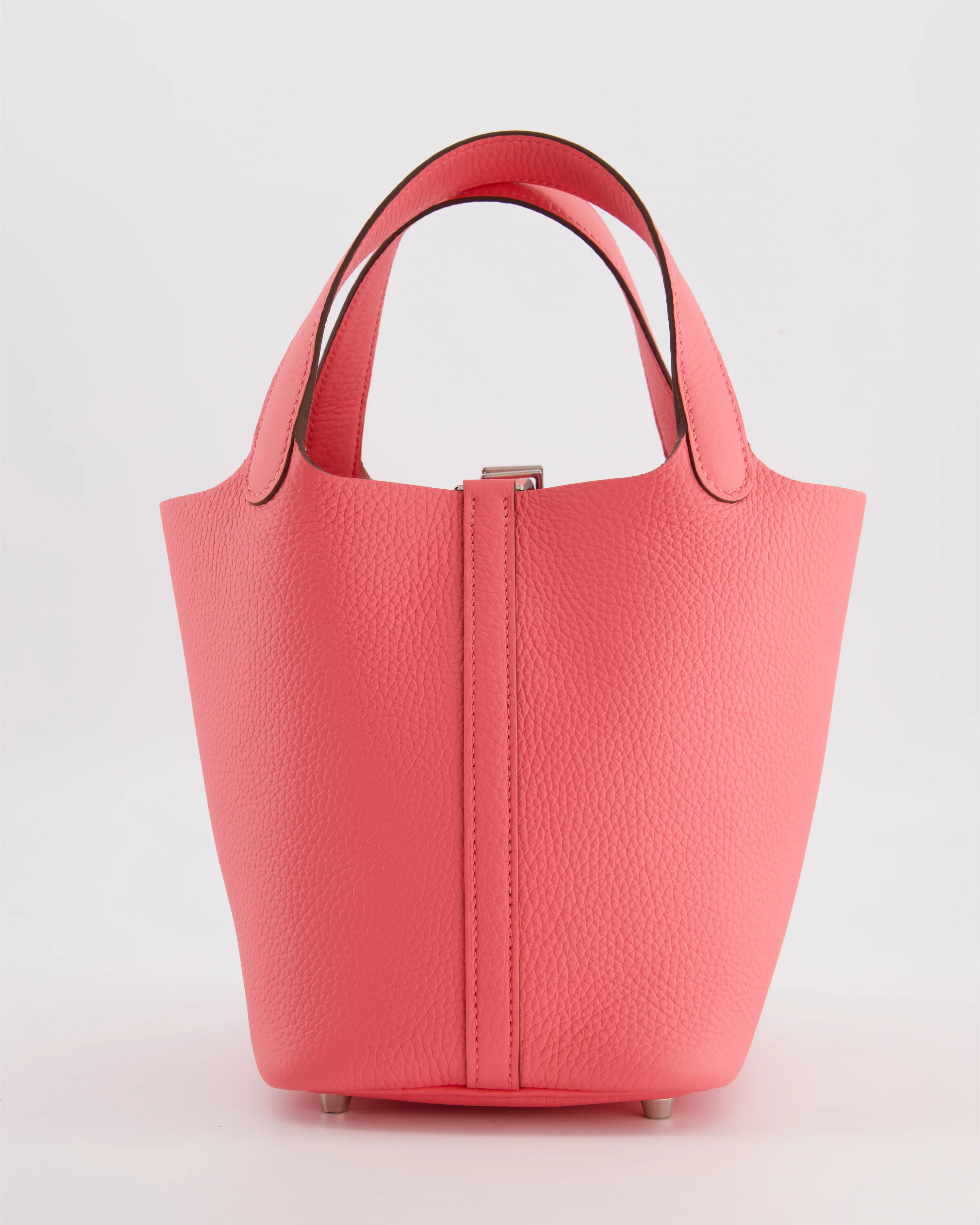 Hermès Picotin Lock 18 Bag in Rose Azalee Clemence Leather with Palladium Hardware - Image 5