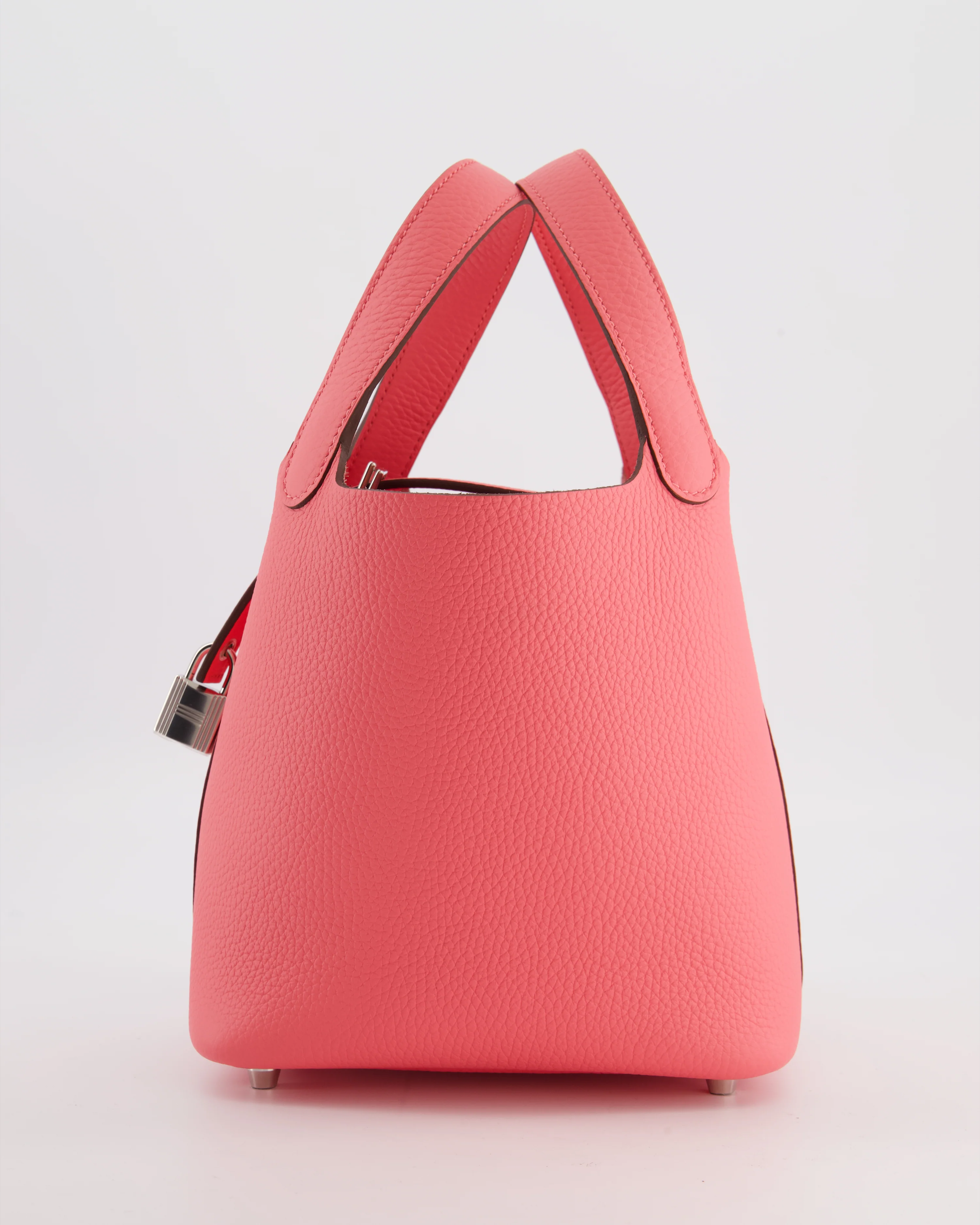 Hermès Picotin Lock 18 Bag in Rose Azalee Clemence Leather with Palladium Hardware - Image 7