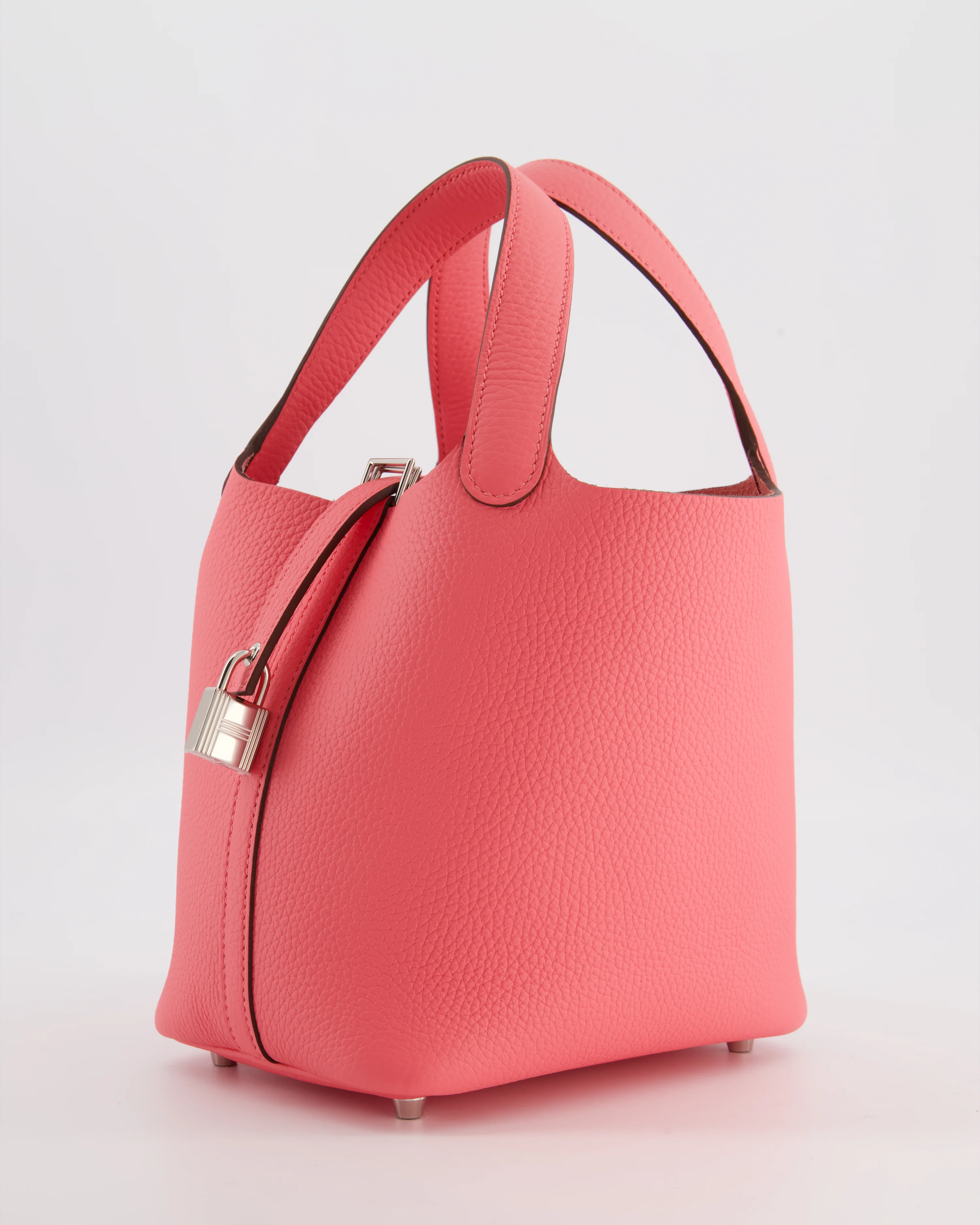 Hermès Picotin Lock 18 Bag in Rose Azalee Clemence Leather with Palladium Hardware - Image 8