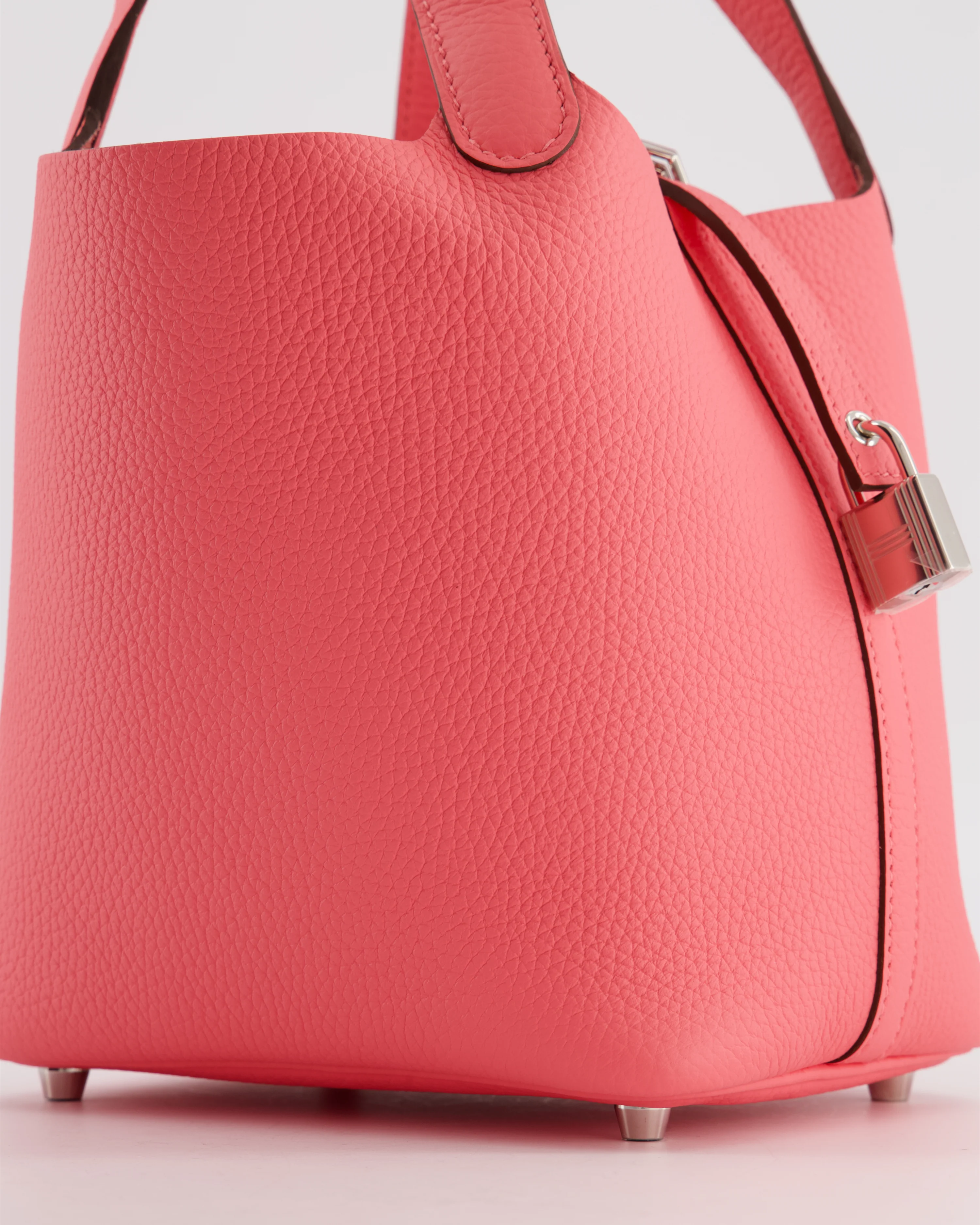 Hermès Picotin Lock 18 Bag in Rose Azalee Clemence Leather with Palladium Hardware - Image 9