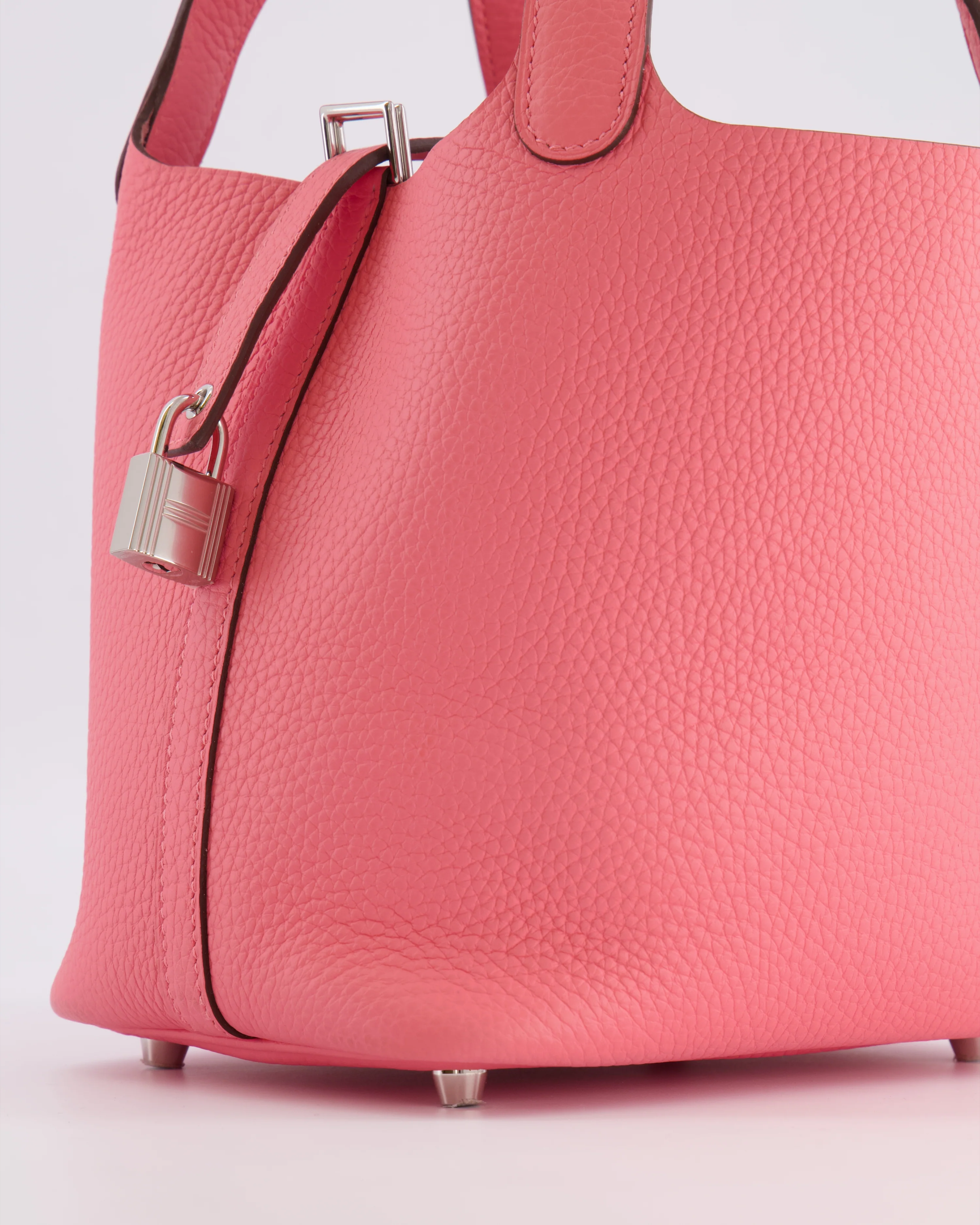 Hermès Picotin Lock 18 Bag in Rose Azalée Clemence Leather with Palladium Hardware - Image 11
