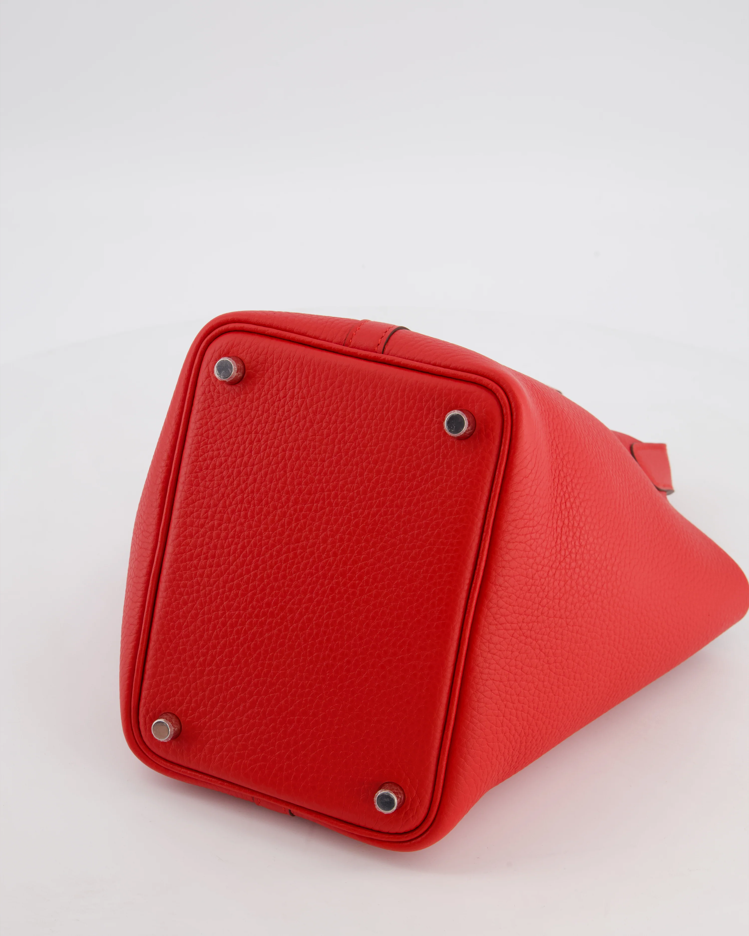 Hermès Picotin Lock 18 Bag in Rouge Radieux Clemence Leather with Palladium Hardware - Image 18