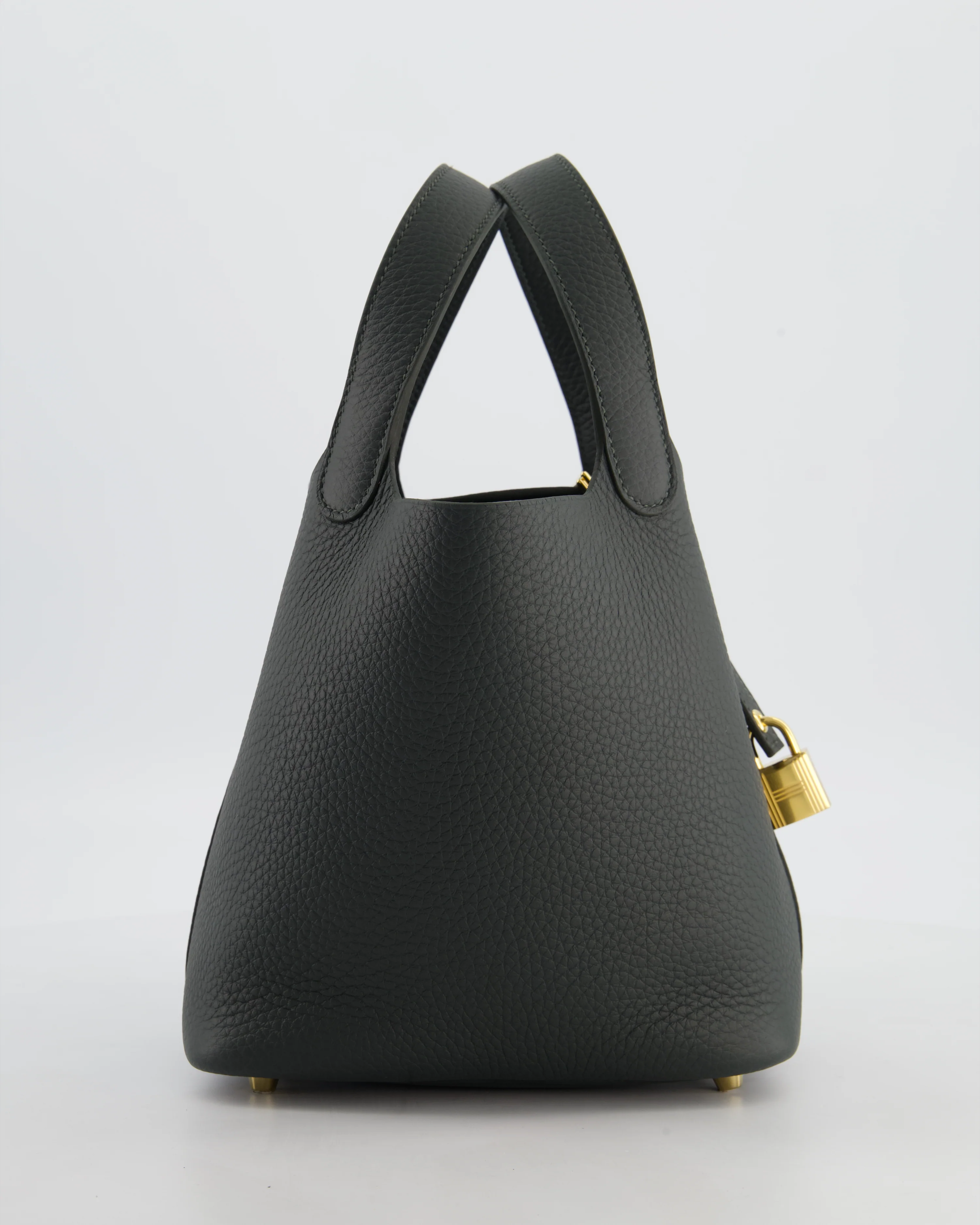 Hermès Picotin Lock 18 Bag in Vert Mangrove Clemence Leather with Permabrass Hardware - Image 4