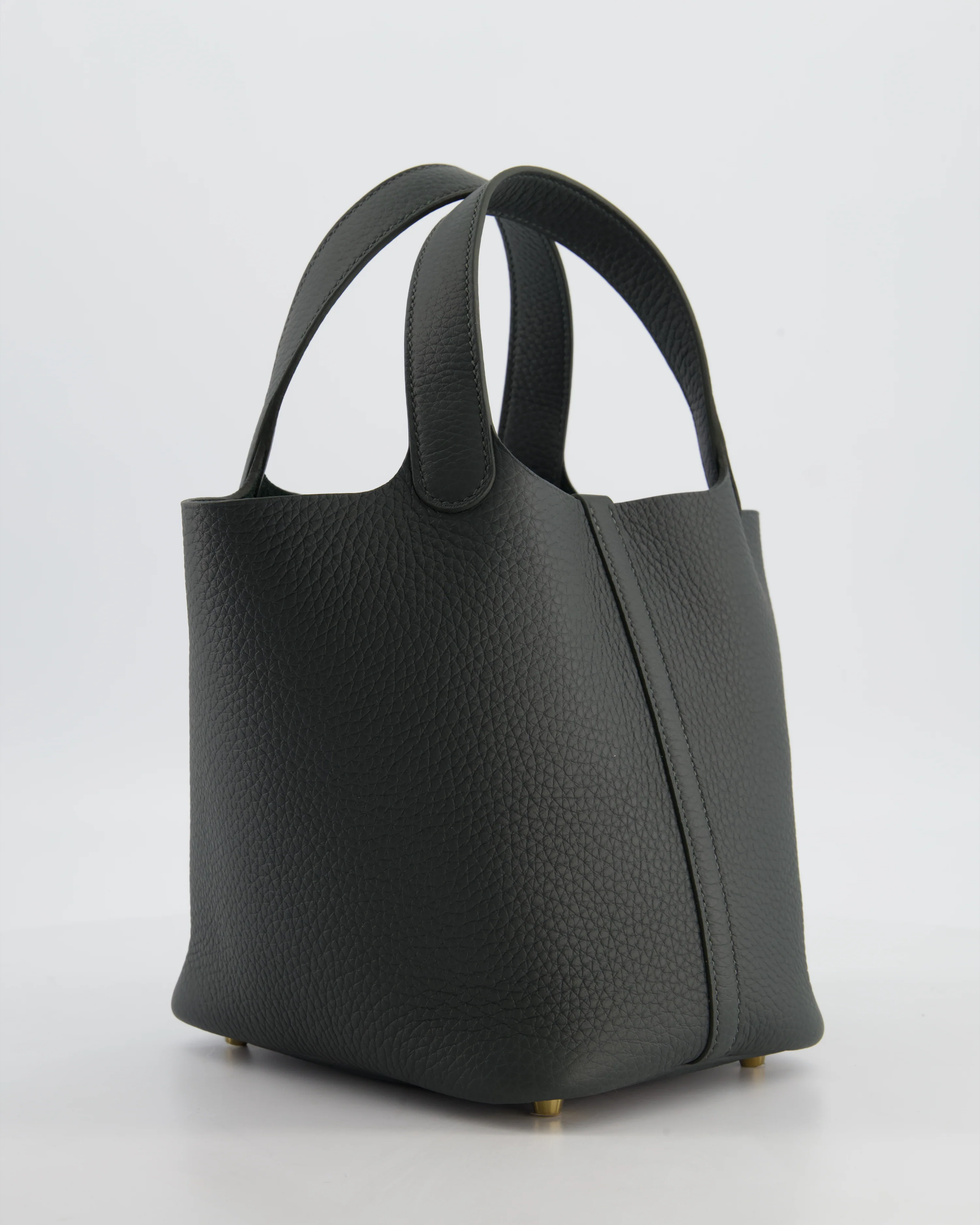 Hermès Picotin Lock 18 Bag in Vert Mangrove Clemence Leather with Permabrass Hardware - Image 7