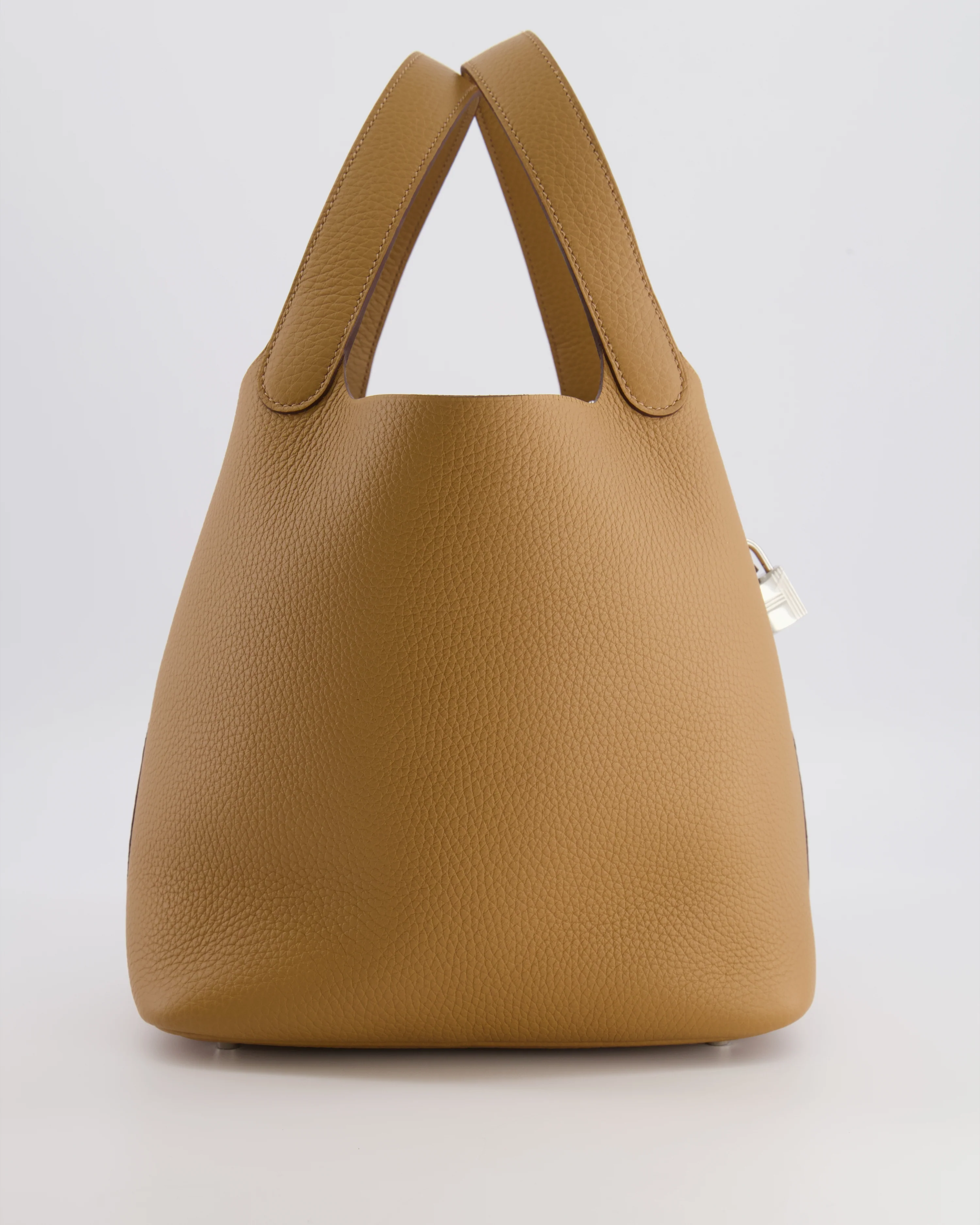 Hermès Picotin Lock 22 Bag in Biscuit Clemence Leather with Palladium Hardware - Image 4