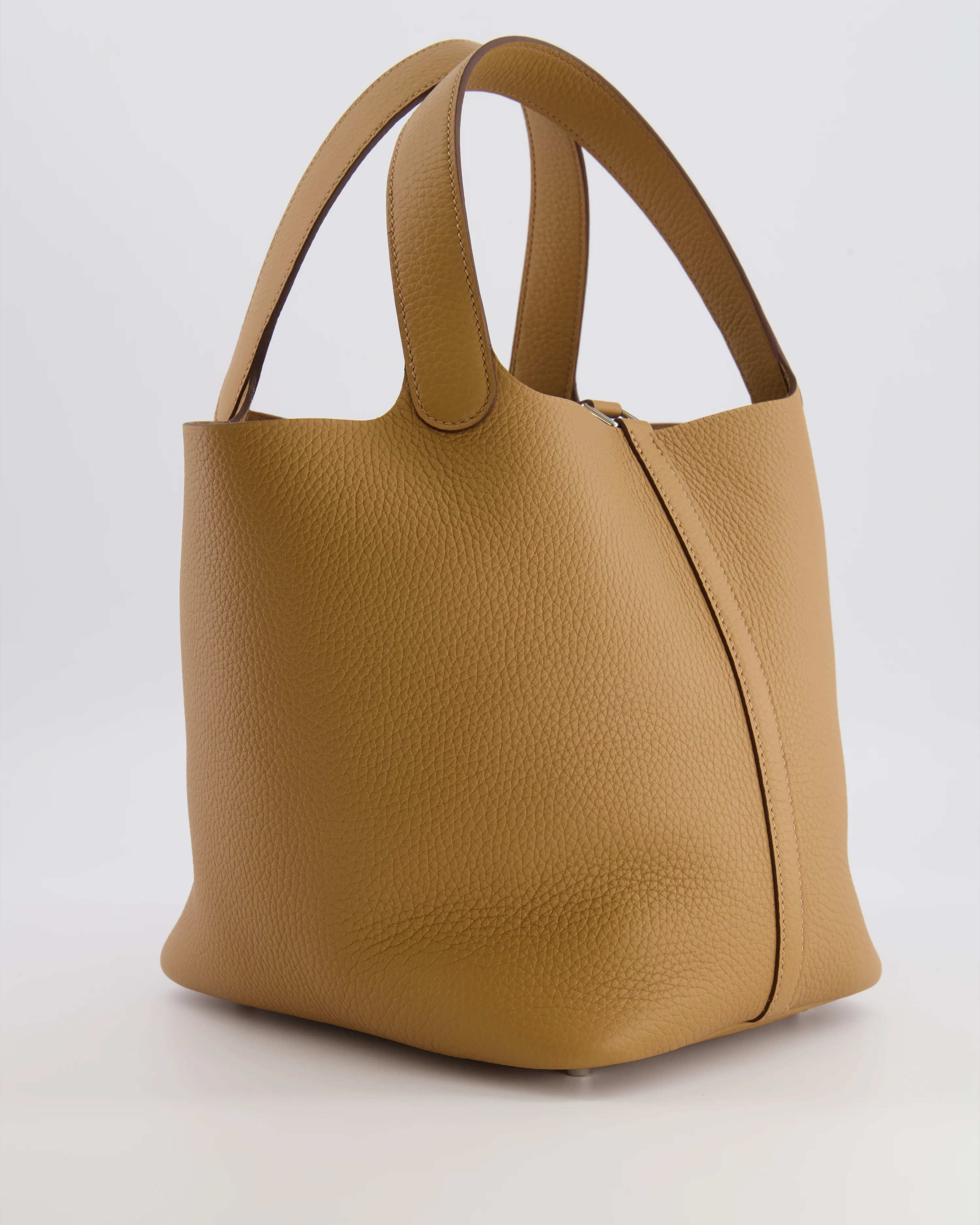 Hermès Picotin Lock 22 Bag in Biscuit Clemence Leather with Palladium Hardware - Image 7