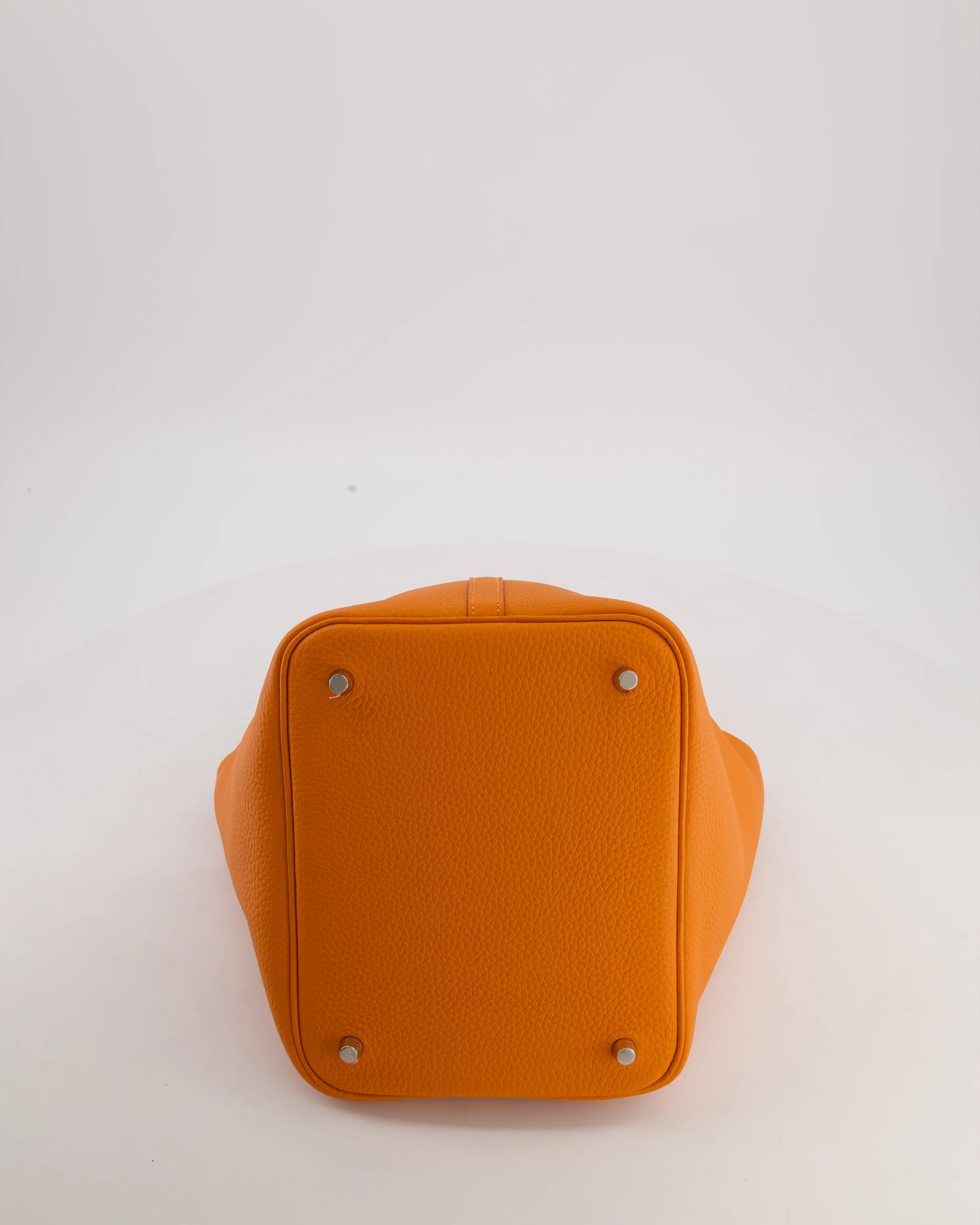 Hermès Picotin Lock 22 Bag in Orange Taurillon Clemence Leather with Palladium Hardware - Image 18