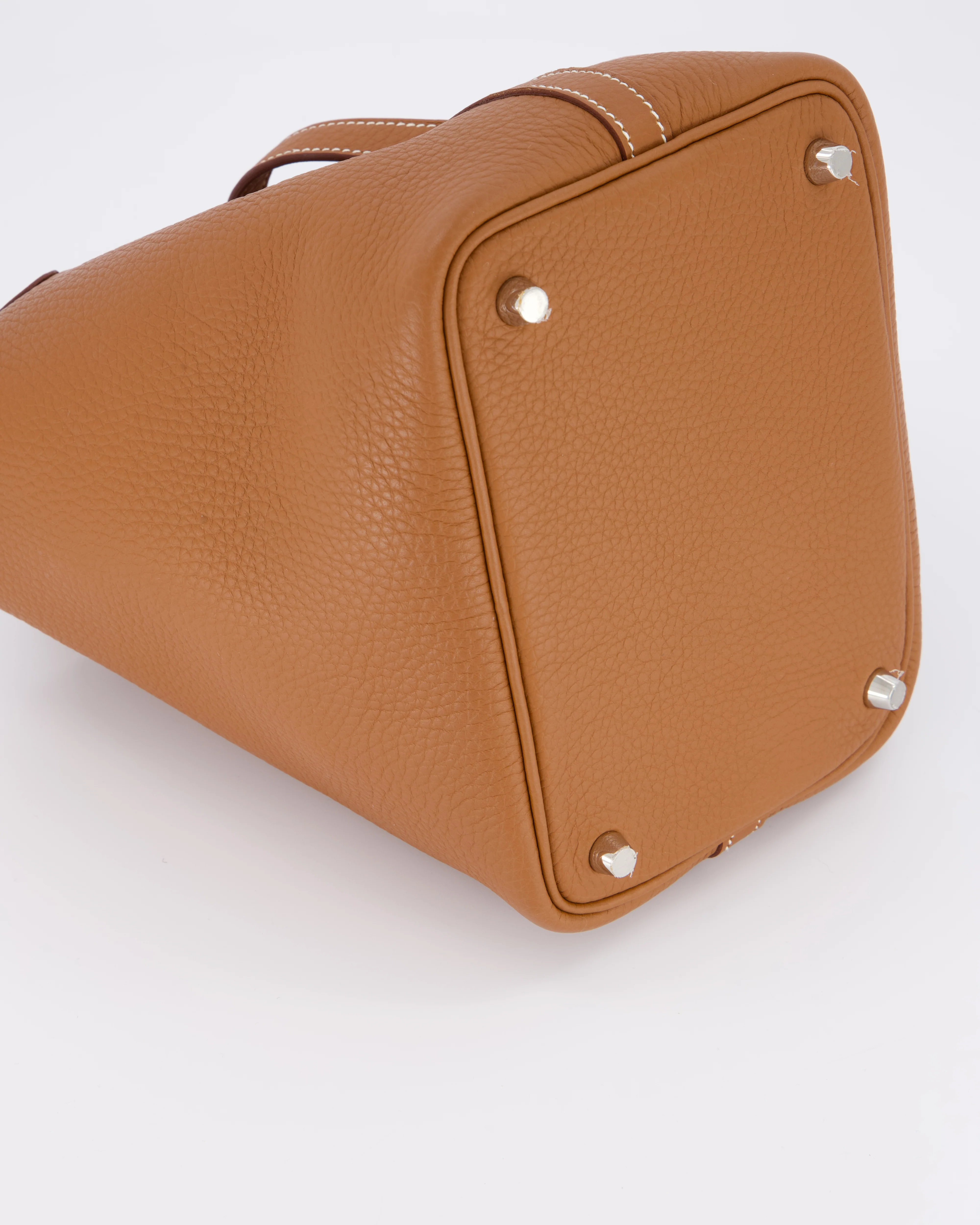 Hermès Picotin 18 Lock Bag in Gold Taurillon Clemence Leather with Palladium Hardware - Image 14
