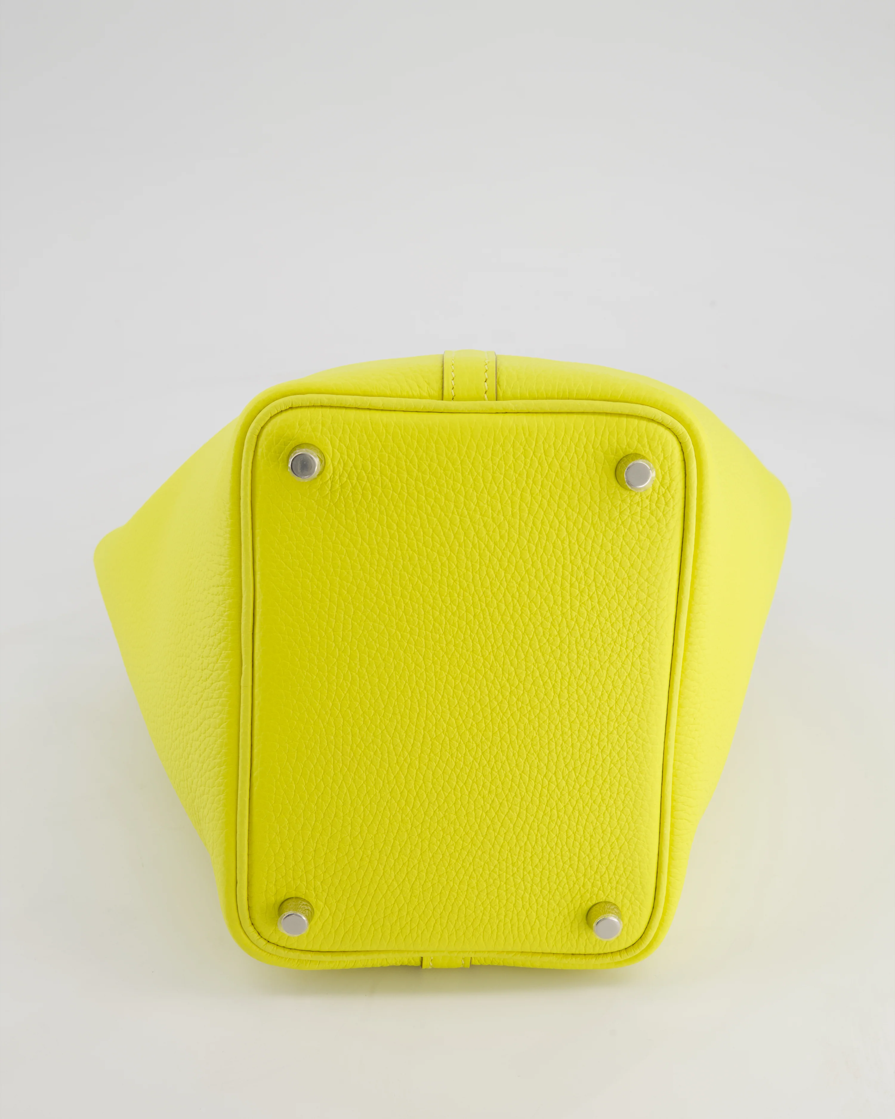 Hermès Picotin Lock Bag 18cm in Lime Clemence Leather with Palladium Hardware - Image 17