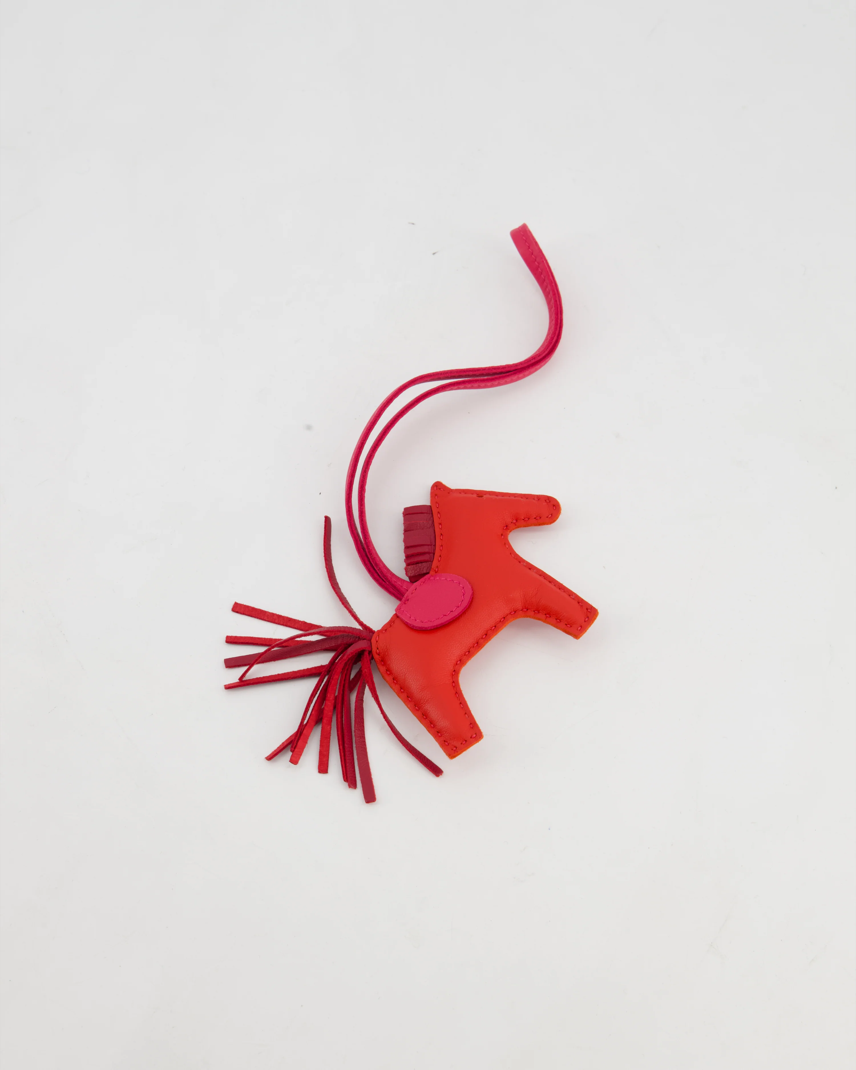 Hermes Rose Jaipur Rodeo in Leather PM Rodeo Bag Charm - Image 3