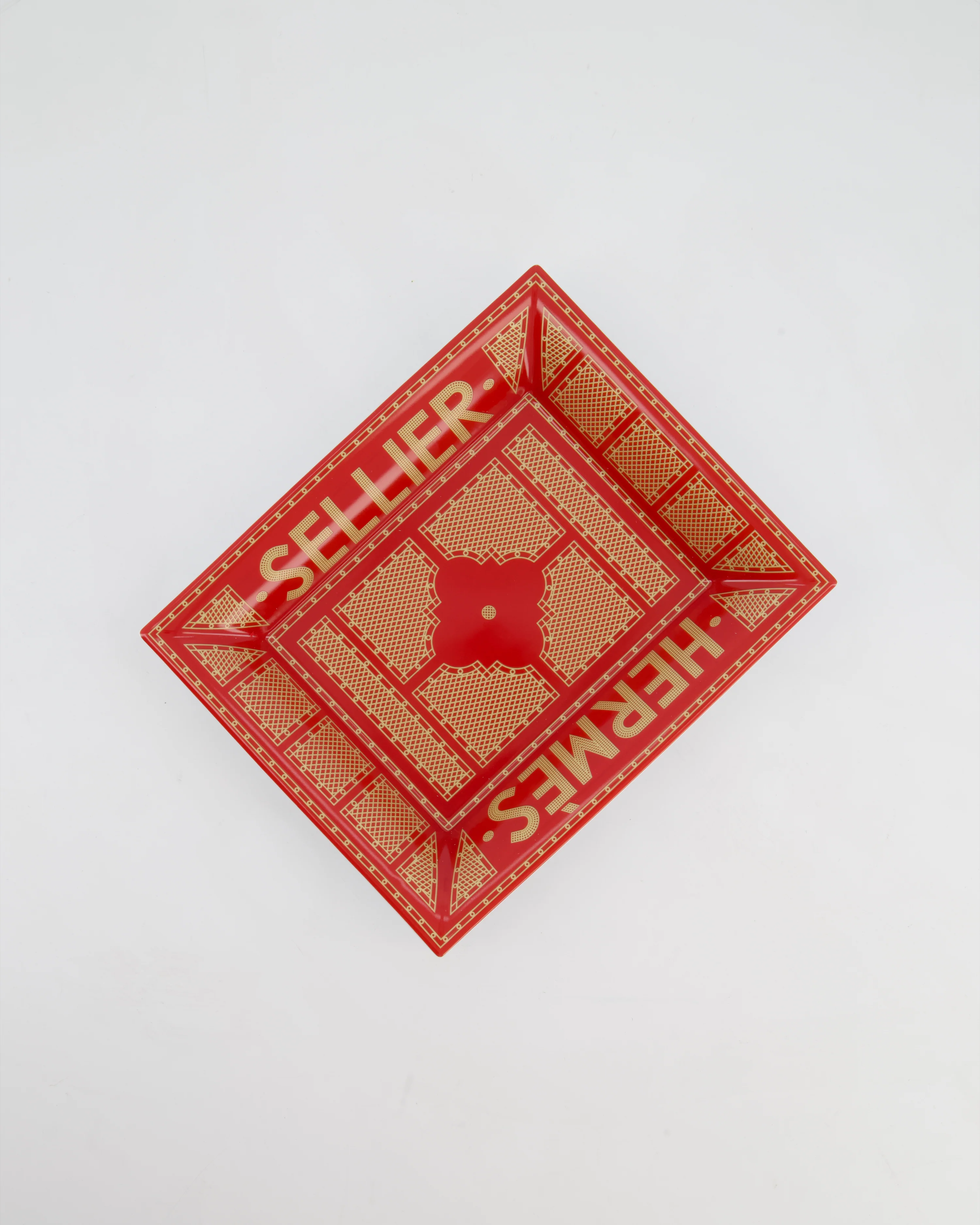 Hermès Rouge Sellier Porcelain Change Tray RRP 660£ - Image 3