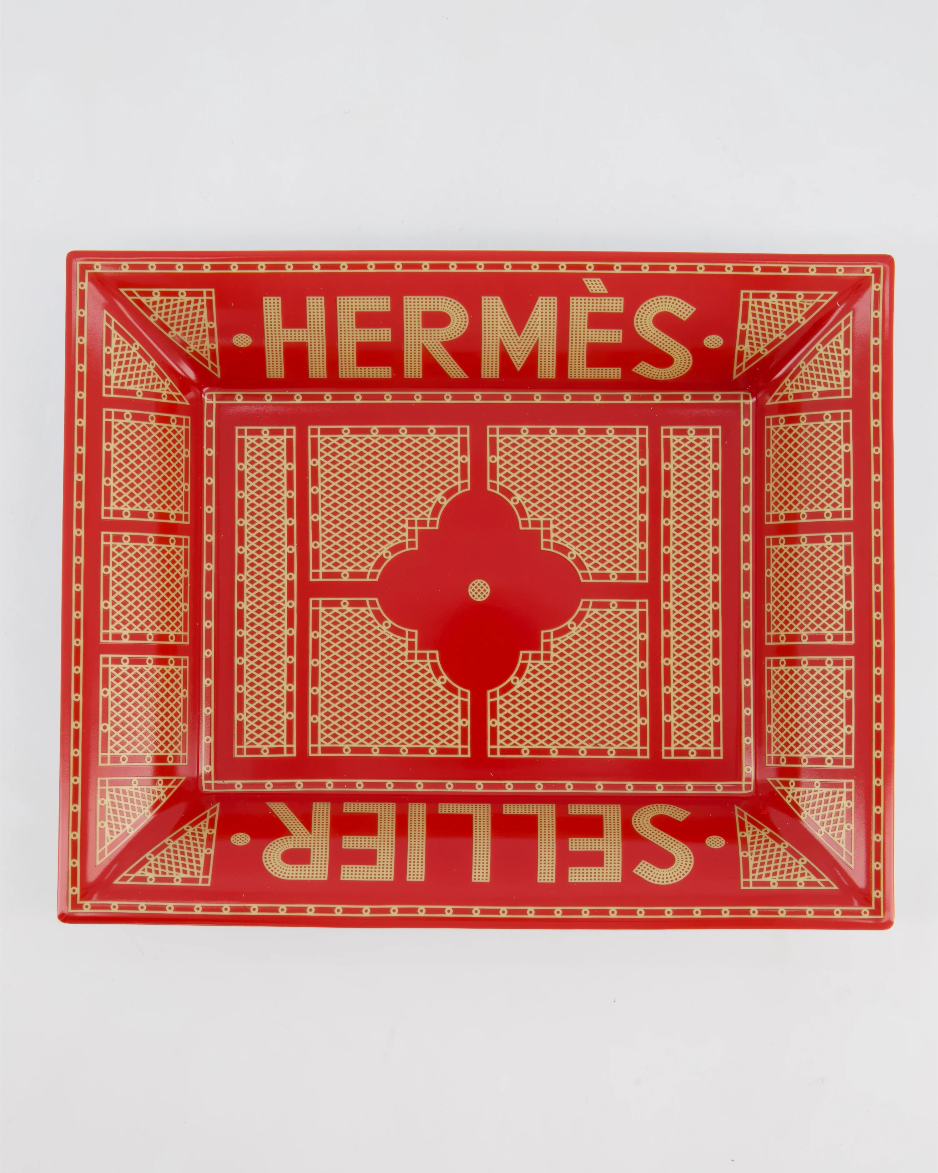 Hermès Rouge Sellier Porcelain Change Tray RRP 660£ - Image 5