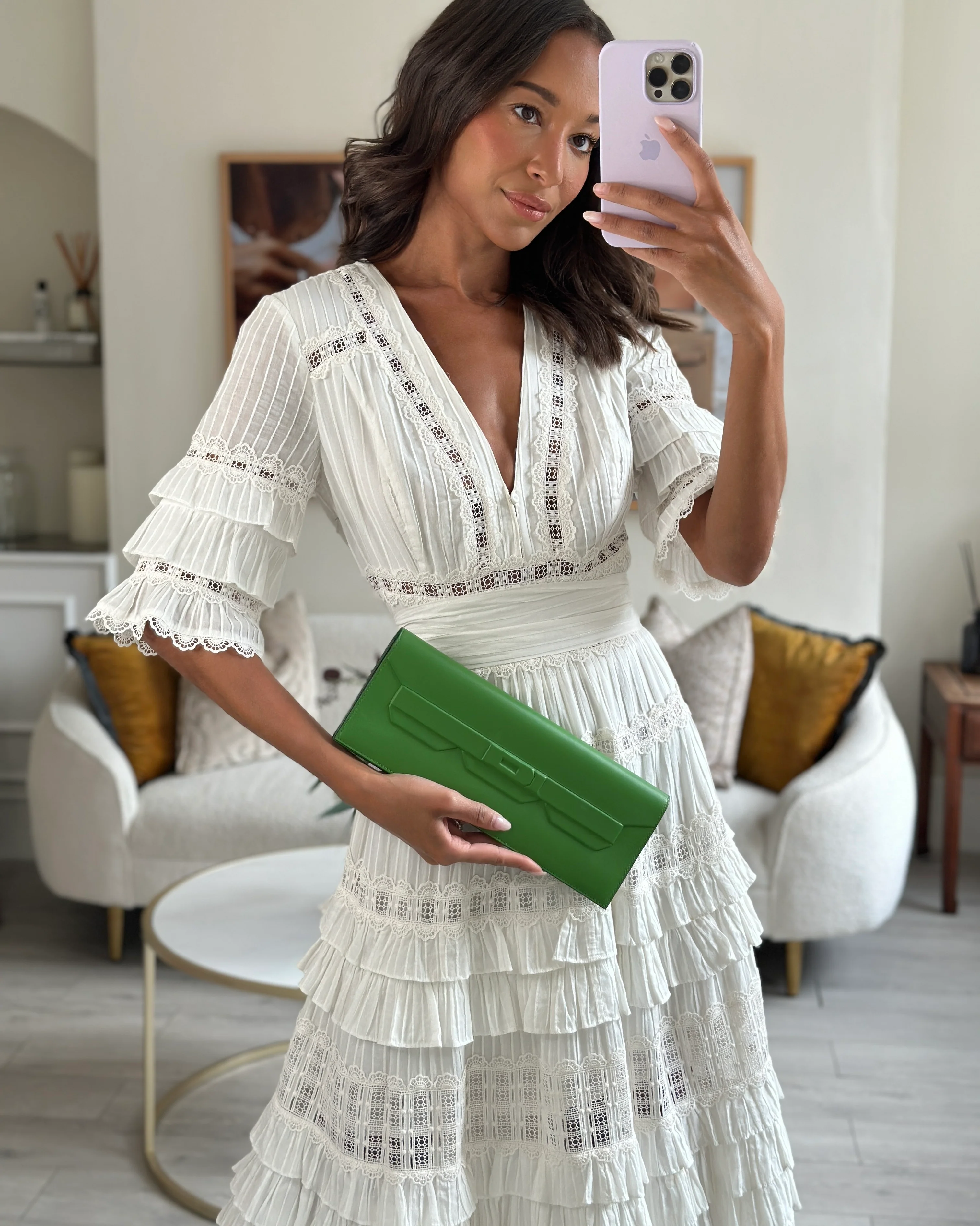 Hermès Birkin Cut Shadow Bag In Vert Yucca Swift Leather - Image 3