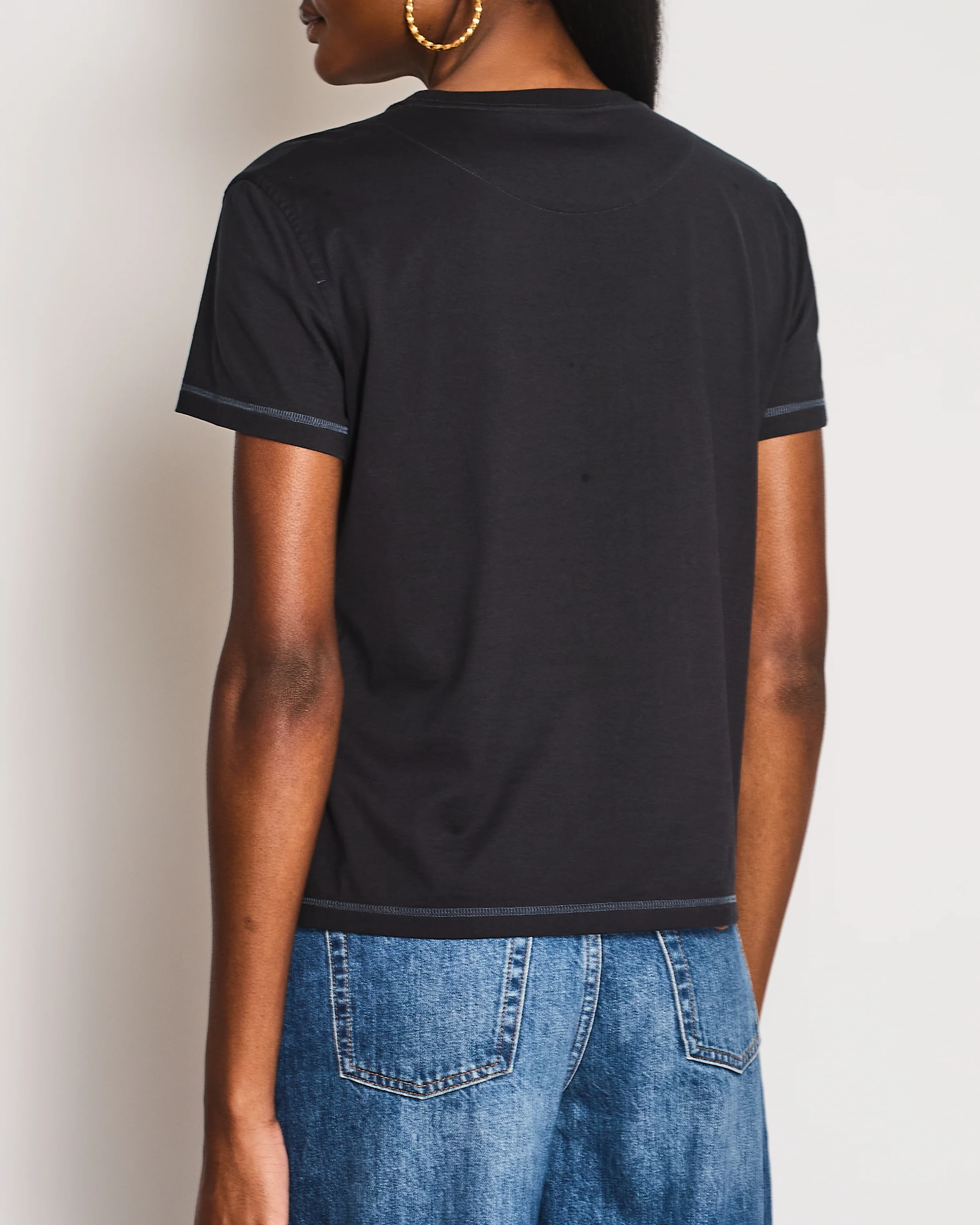 Hermes T-Shirt in Bleu Noir with "Les Clefs" Print in Size FR 38 (UK 10) - Image 3