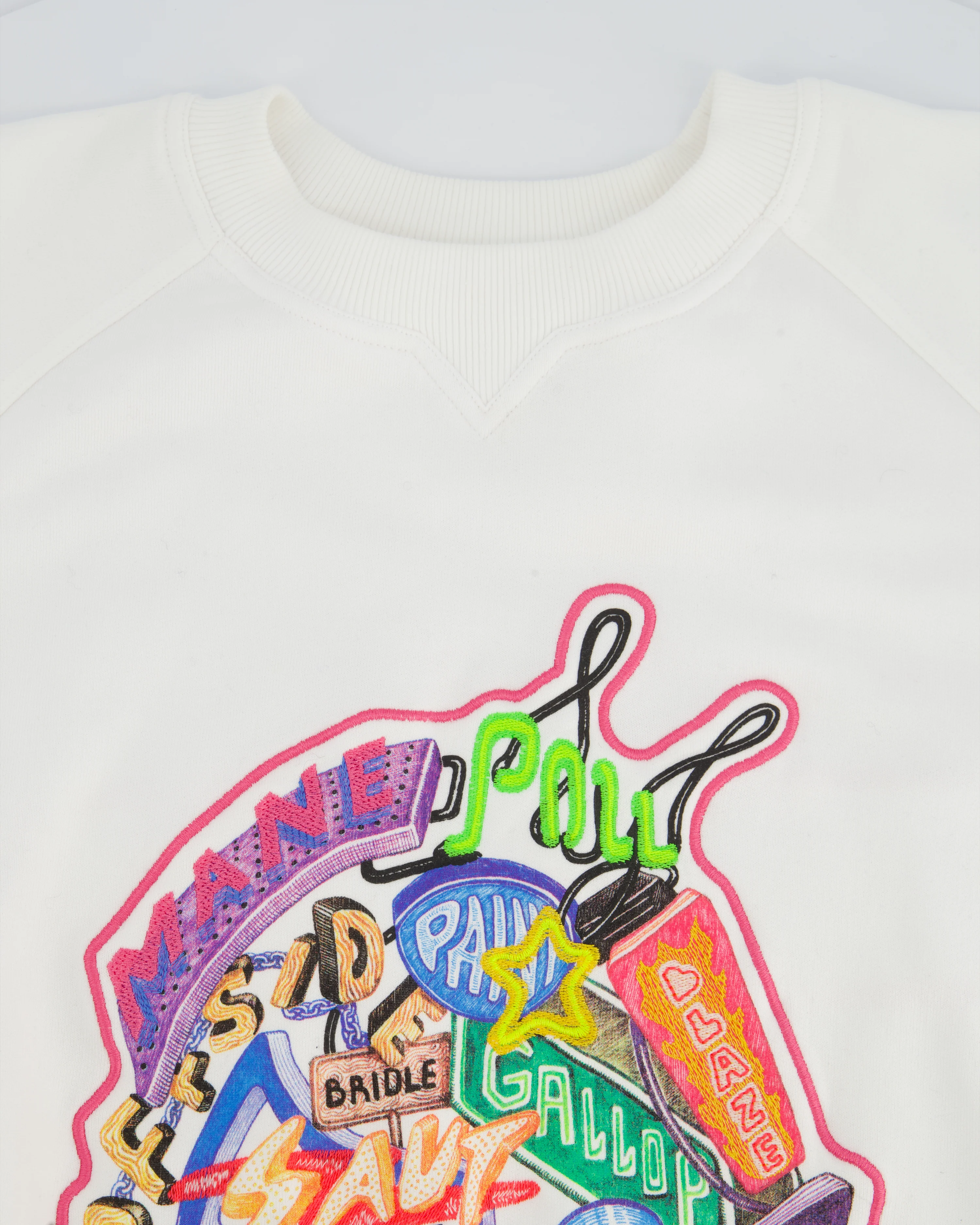 Hermès White "Chevaloscope" Embroidered Sweatshirt Size FR 38 (UK 10) - Image 7
