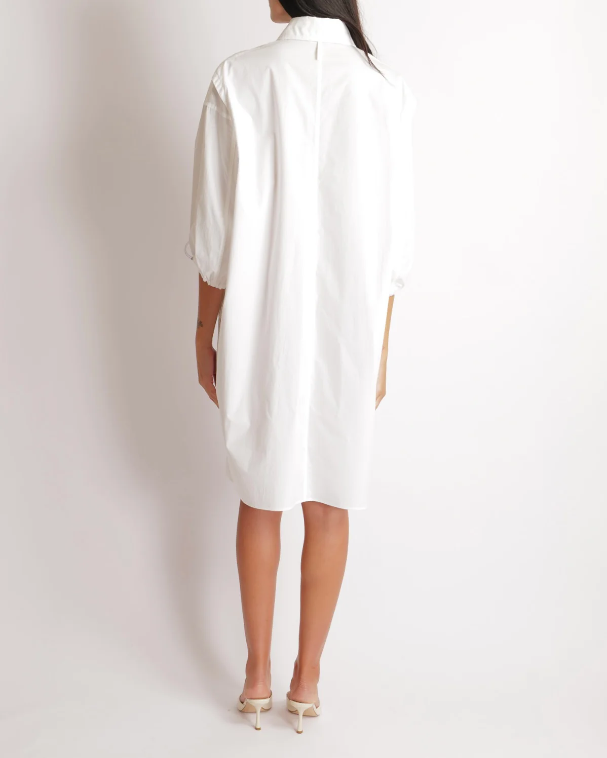 Hermès White Shirt Dress with Pocket Details and Silver Button Size FR 38 (UK 10) RRP £2,590 - Image 5