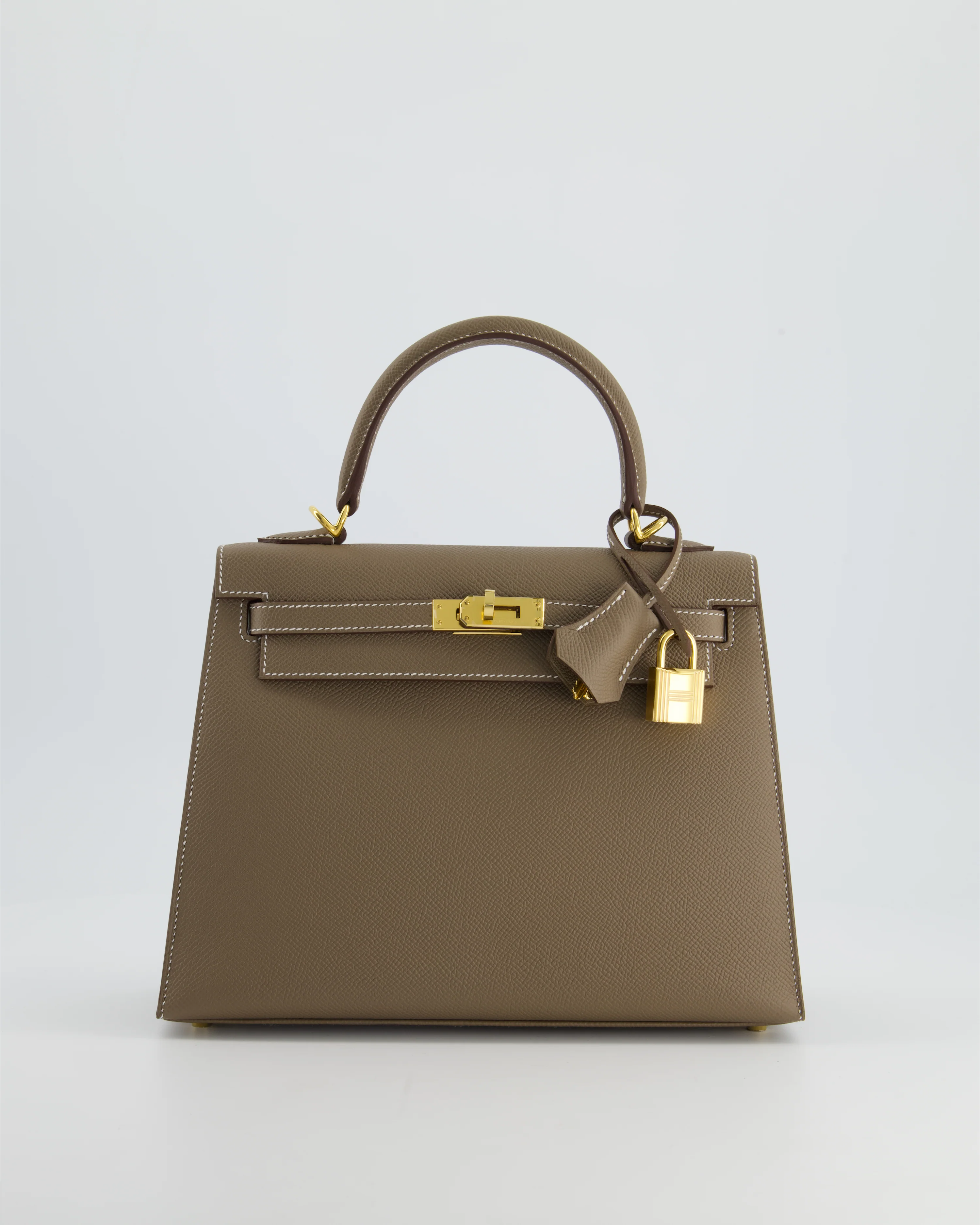 *HOLY GRAIL* Hermès Kelly 25 Sellier Bag in Etoupe Epsom Leather and Gold Hardware - Image 19