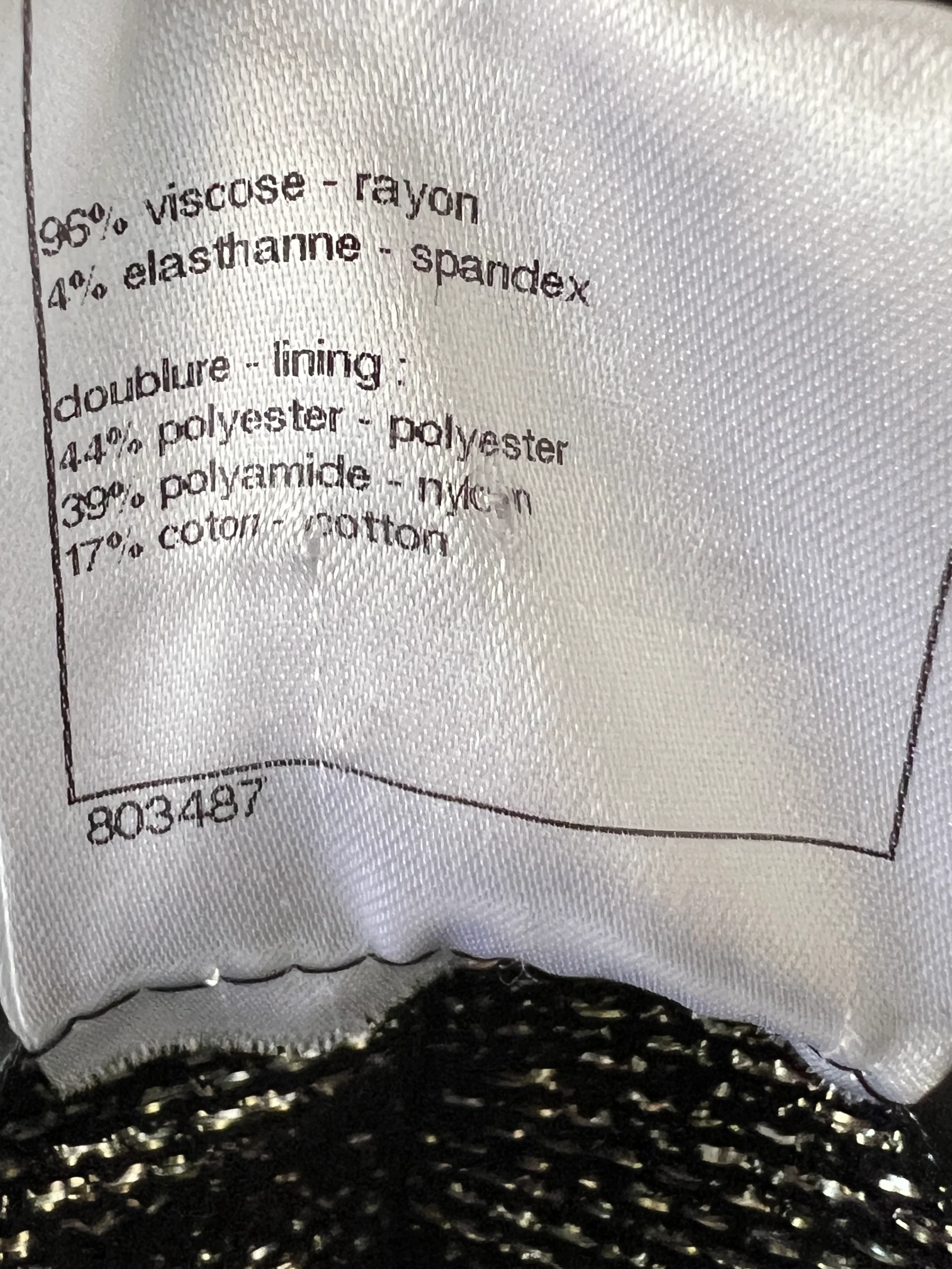 *HOT* Chanel 12/A Black and Silver Metallic Tweed Lined Pocket Jacket Size FR 42 (UK 14) - Image 12