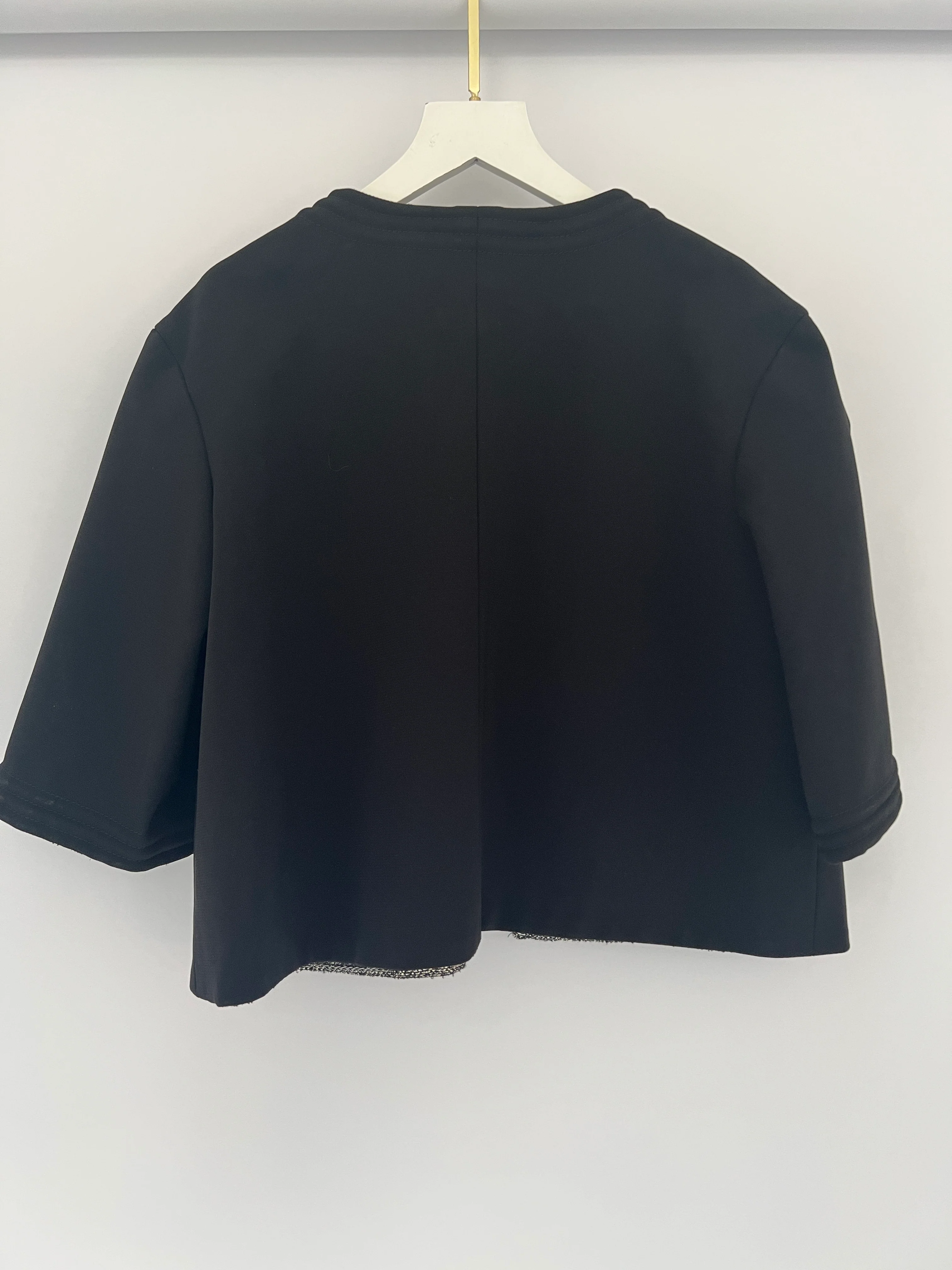 *HOT* Chanel 12/A Black and Silver Metallic Tweed Lined Pocket Jacket Size FR 42 (UK 14) - Image 9