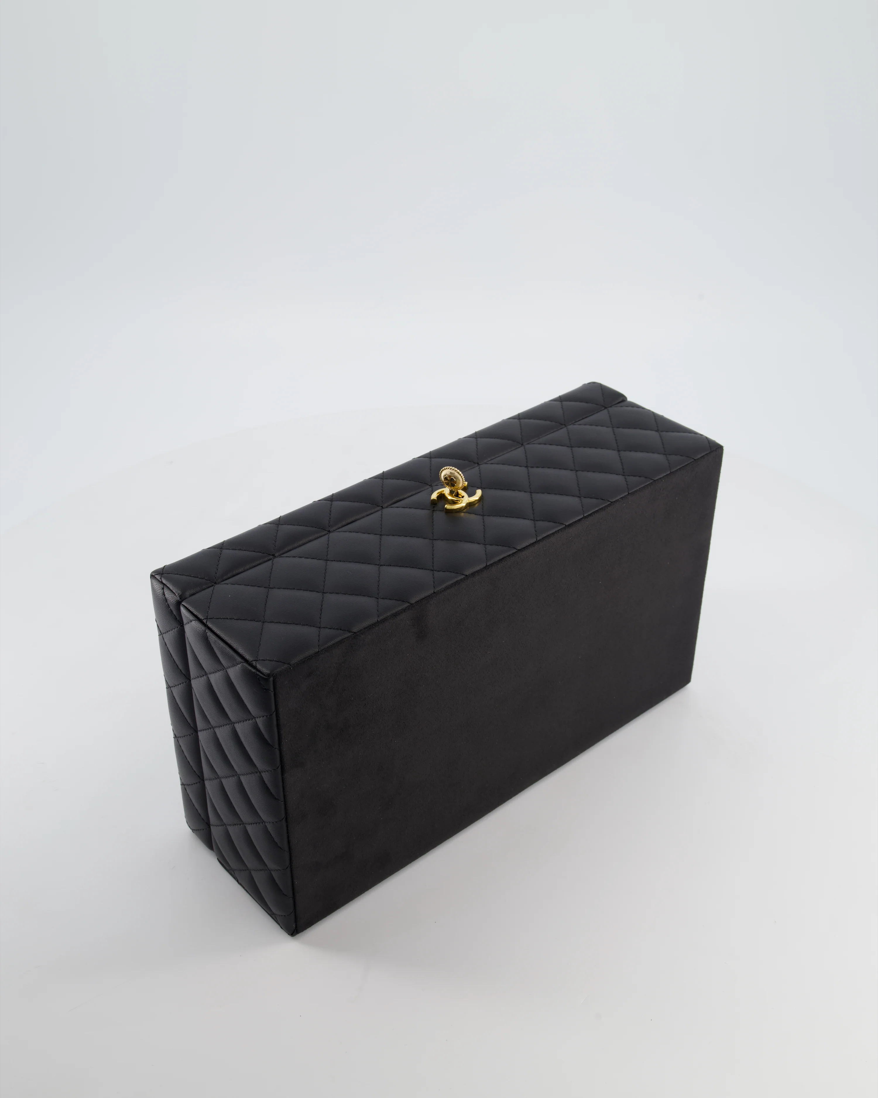 *HOT* Chanel Black Quilted Jewellery Box in Lambskin Leather with Gold Hardware - Image 32