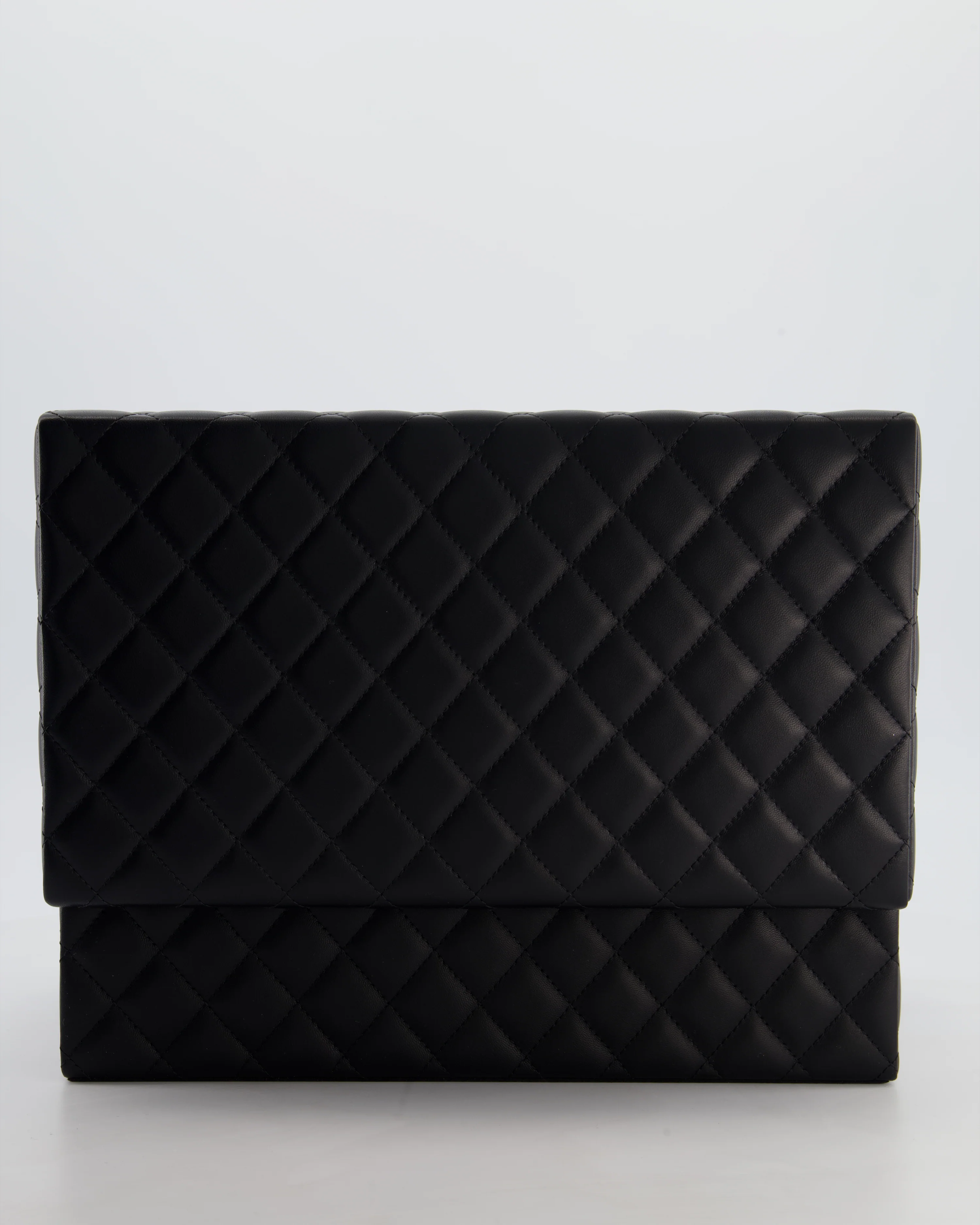 *HOT* Chanel Black Quilted Jewellery Box in Lambskin Leather with Gold Hardware - Image 9