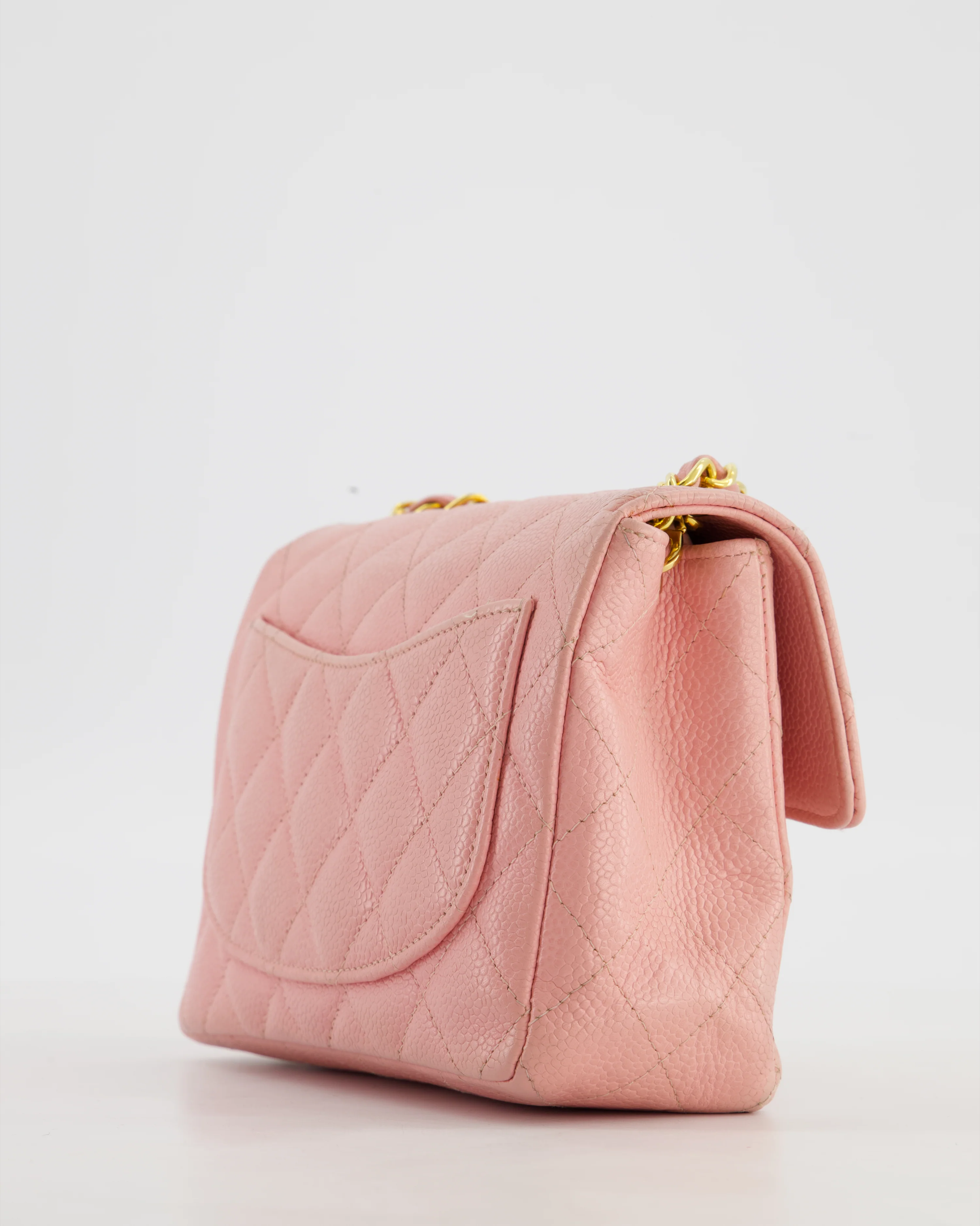 *HOT* Chanel Pink Mini Square Bag in Caviar Leather with 24K Gold Hardware - Image 13