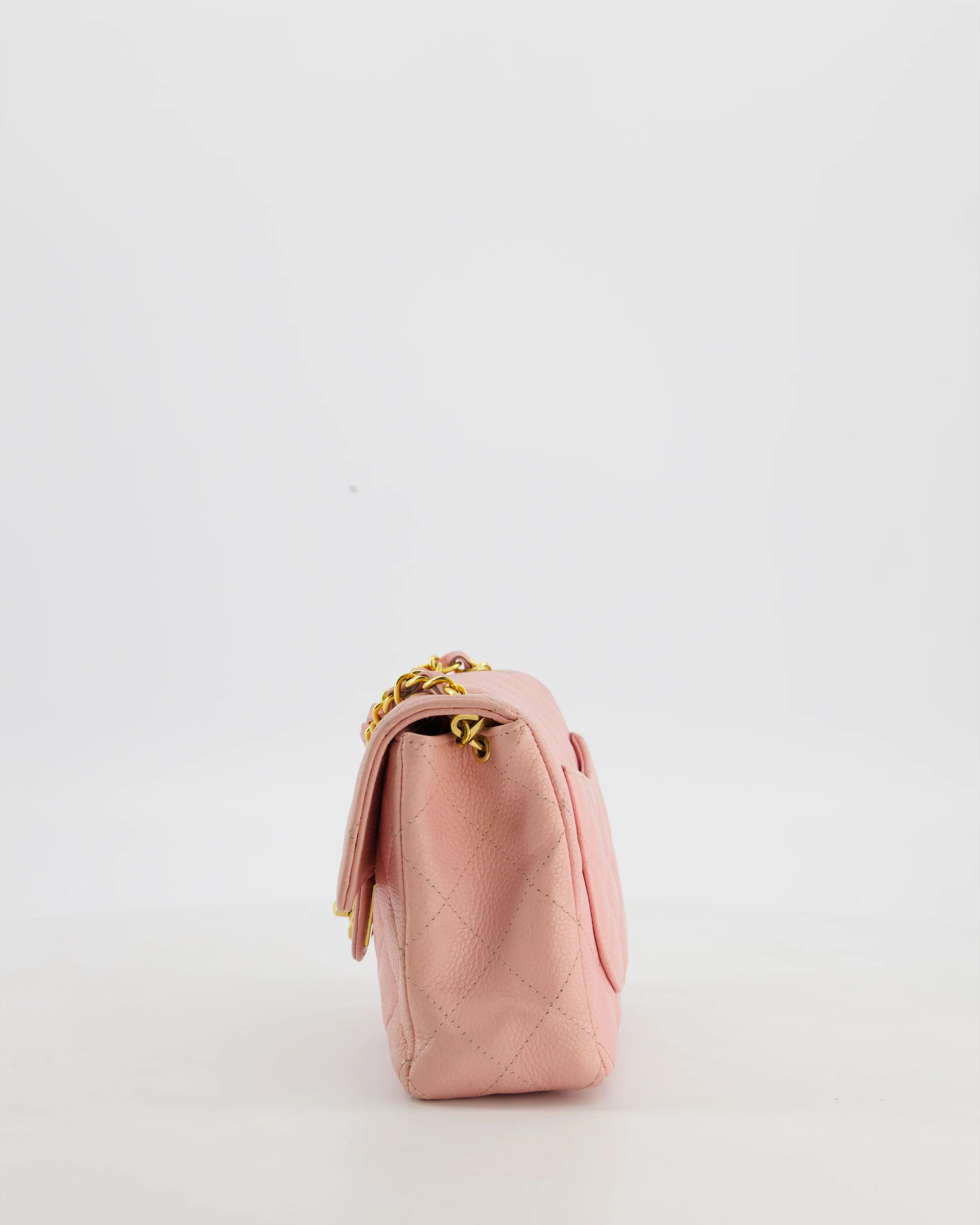 *HOT* Chanel Pink Mini Square Bag in Caviar Leather with 24K Gold Hardware - Image 9