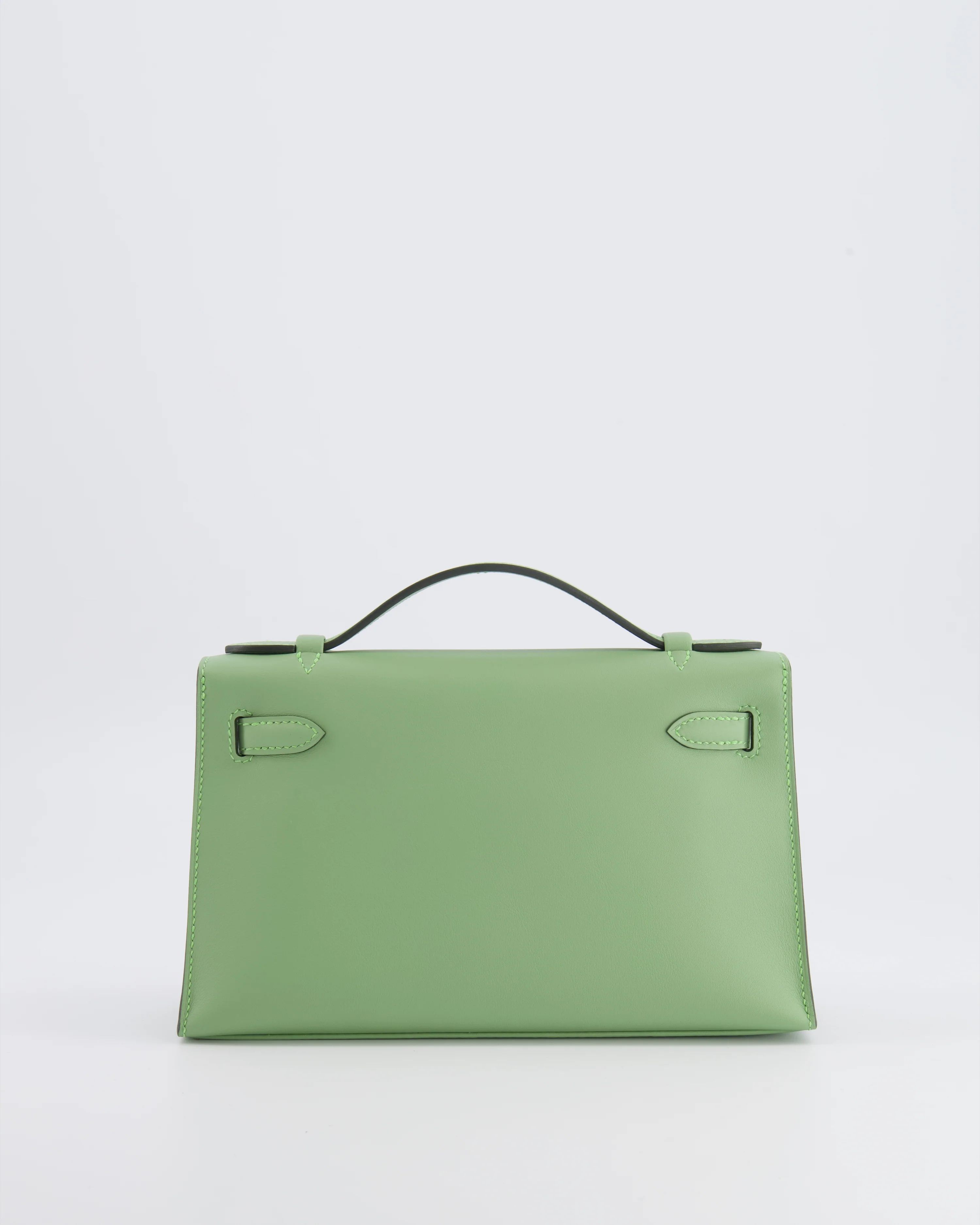 *HOT COLOUR* Hermès Mini Kelly Pochette Bag in Vert Criquet Swift Leather with Gold Hardware - Image 5