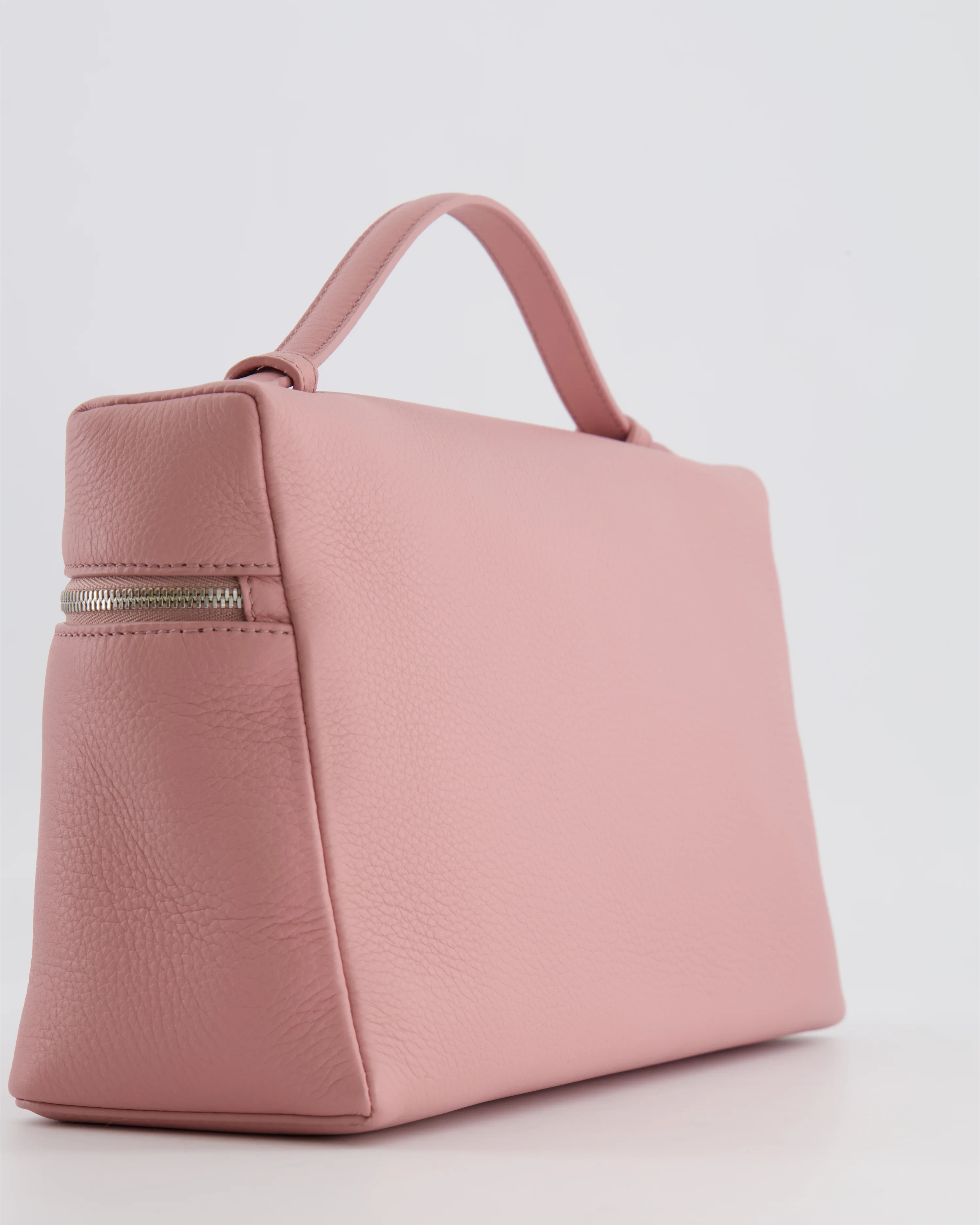 *HOT COLOUR* Loro Piana Extra Pocket L27 Bag in Pink Grained Calfskin Leather with Silver Hardware - Image 16