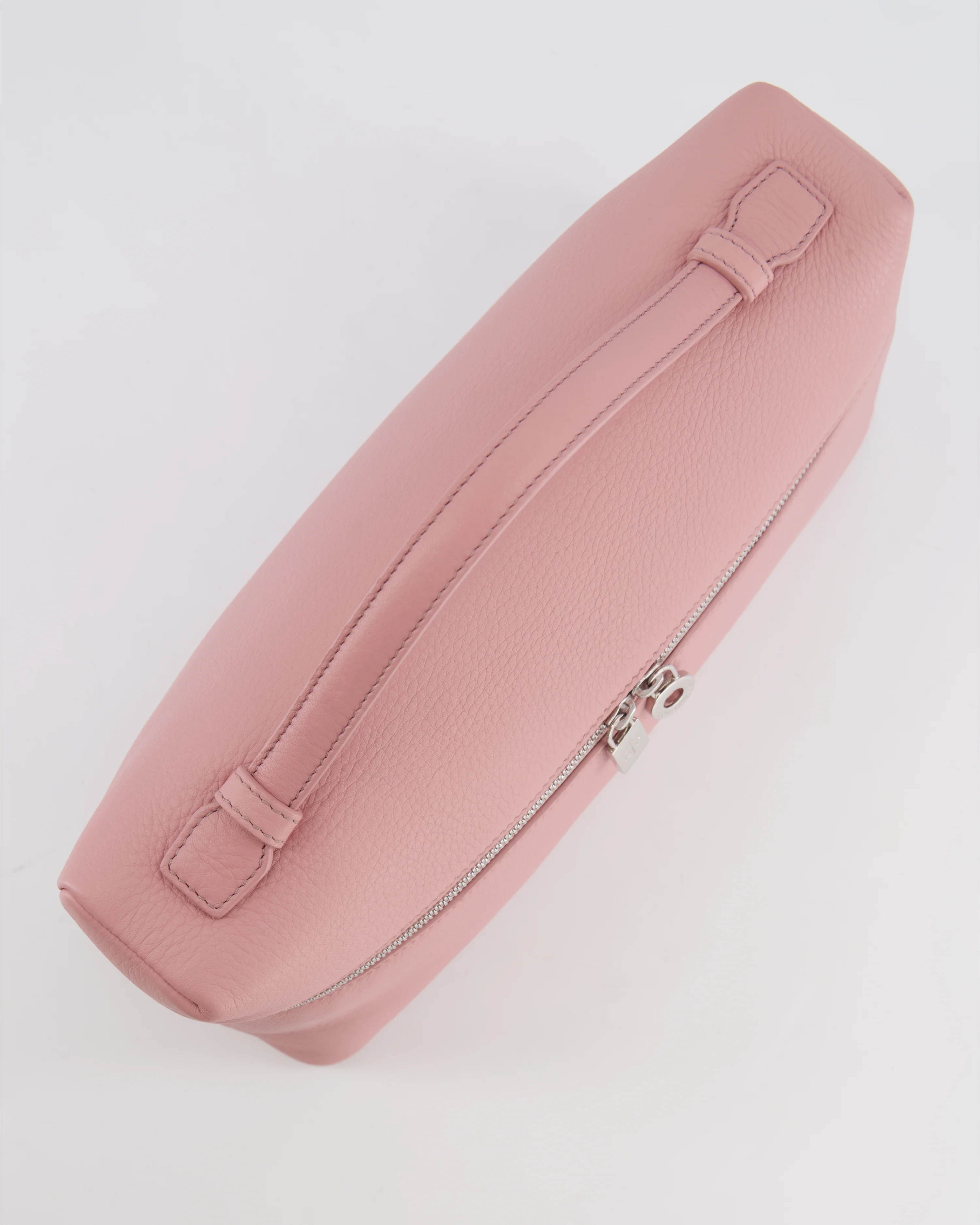 *HOT COLOUR* Loro Piana Extra Pocket L27 Bag in Pink Grained Calfskin Leather with Silver Hardware - Image 19