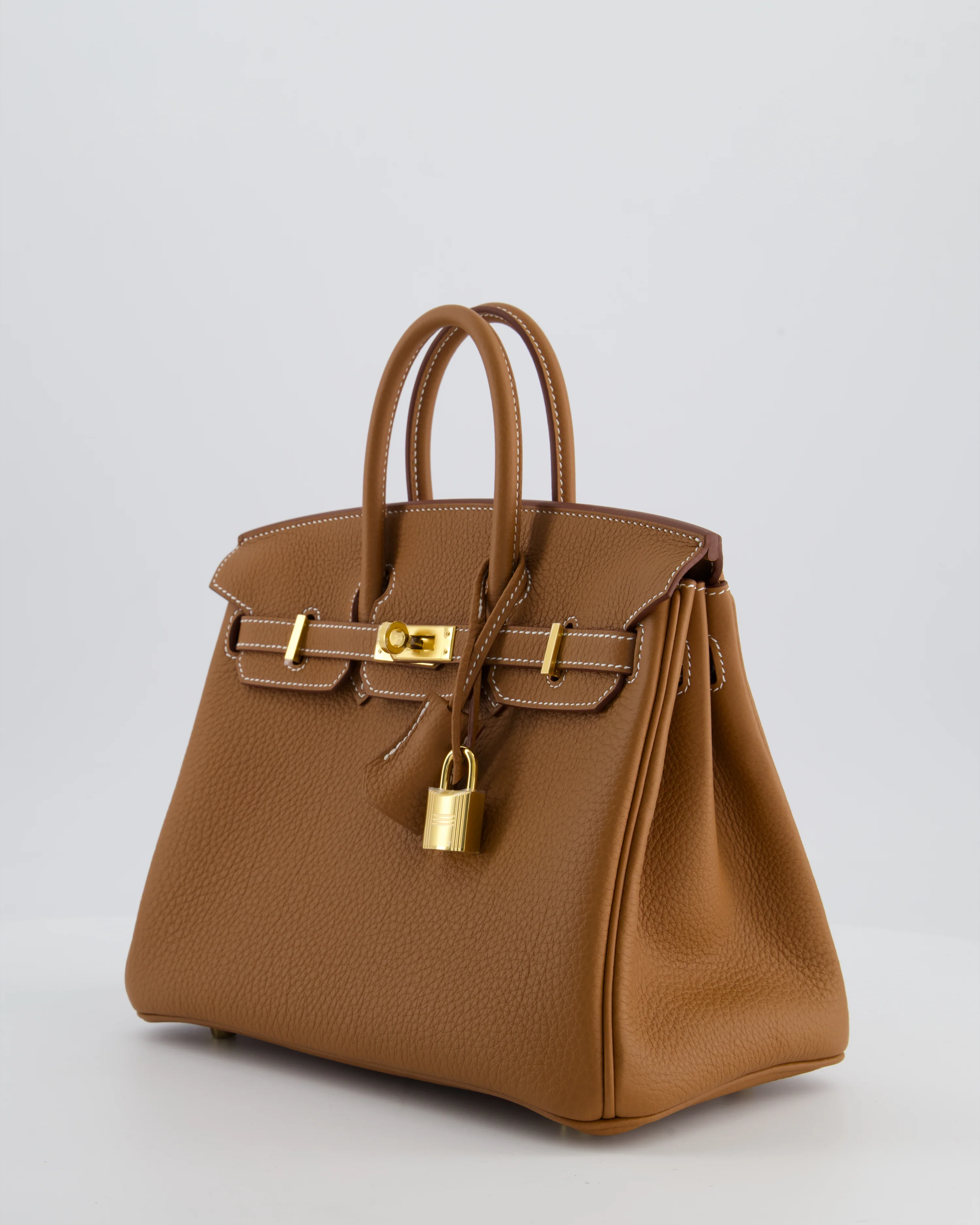*HOT* Hermès Birkin 25 Retourne Bag in Gold Togo Leather with Gold Hardware - Image 10