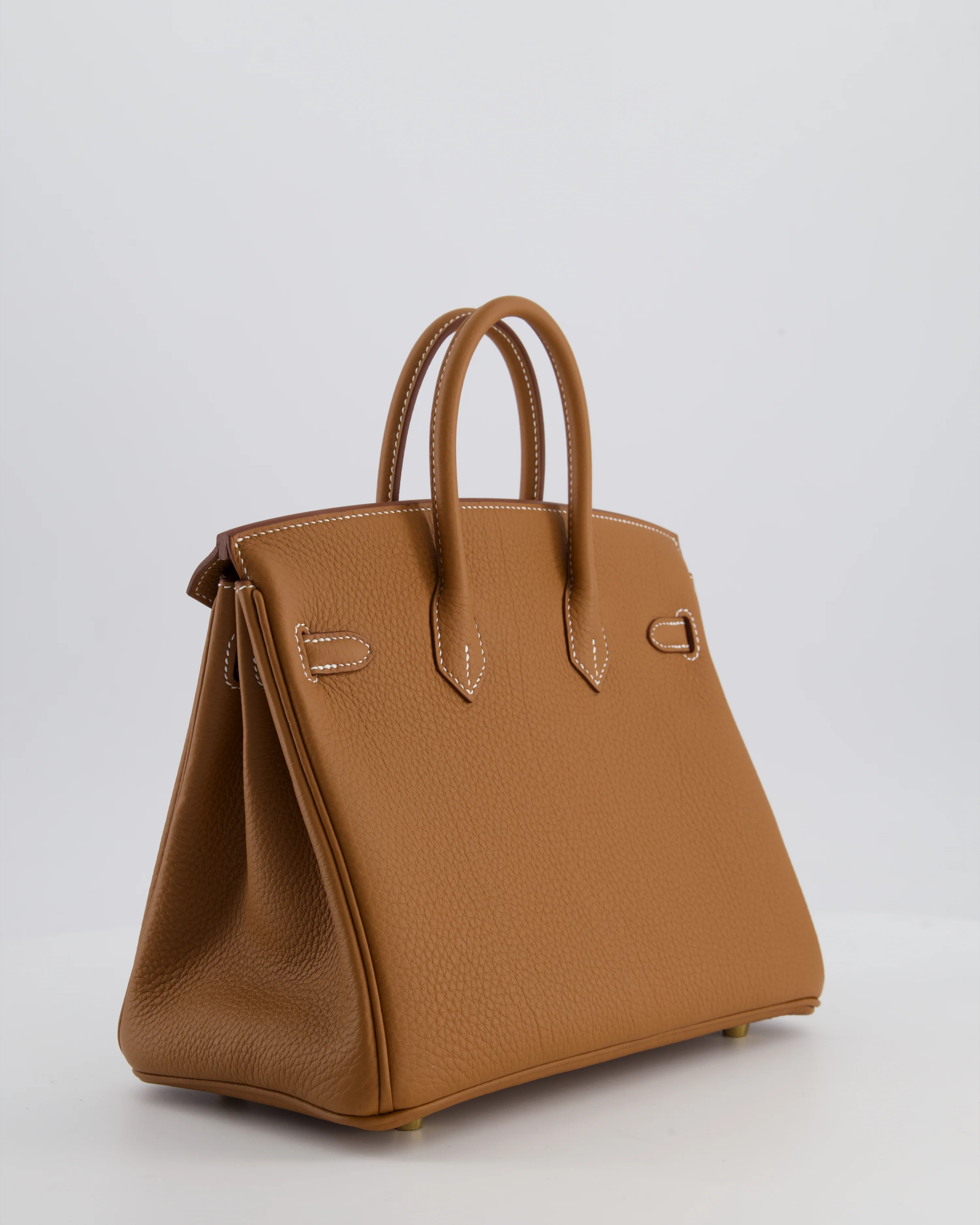 *HOT* Hermès Birkin 25 Retourne Bag in Gold Togo Leather with Gold Hardware - Image 8