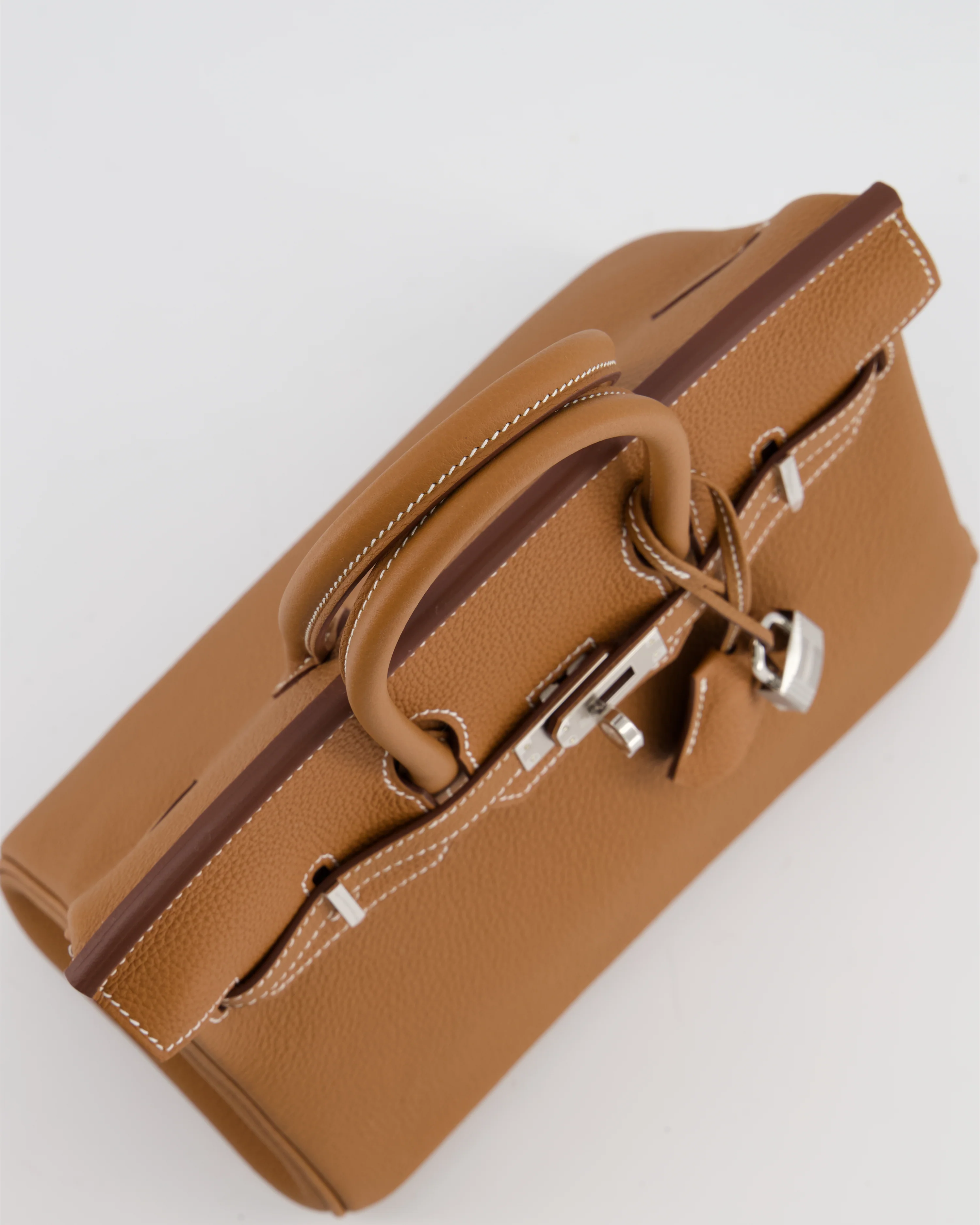 *HOT* Hermès Birkin 25 Retourne Bag in Gold Togo Leather with Palladium Hardware - Image 16