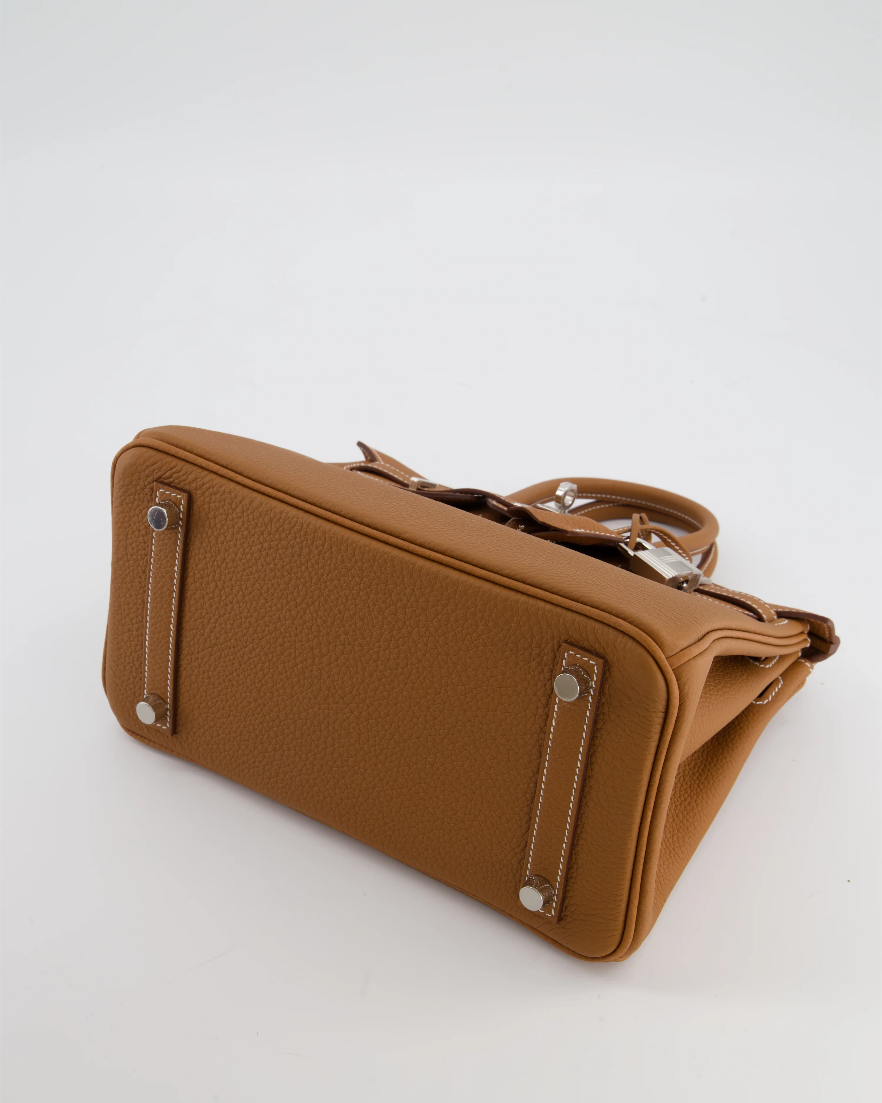 *HOT* Hermès Birkin 25 Retourne Bag in Gold Togo Leather with Palladium Hardware - Image 19
