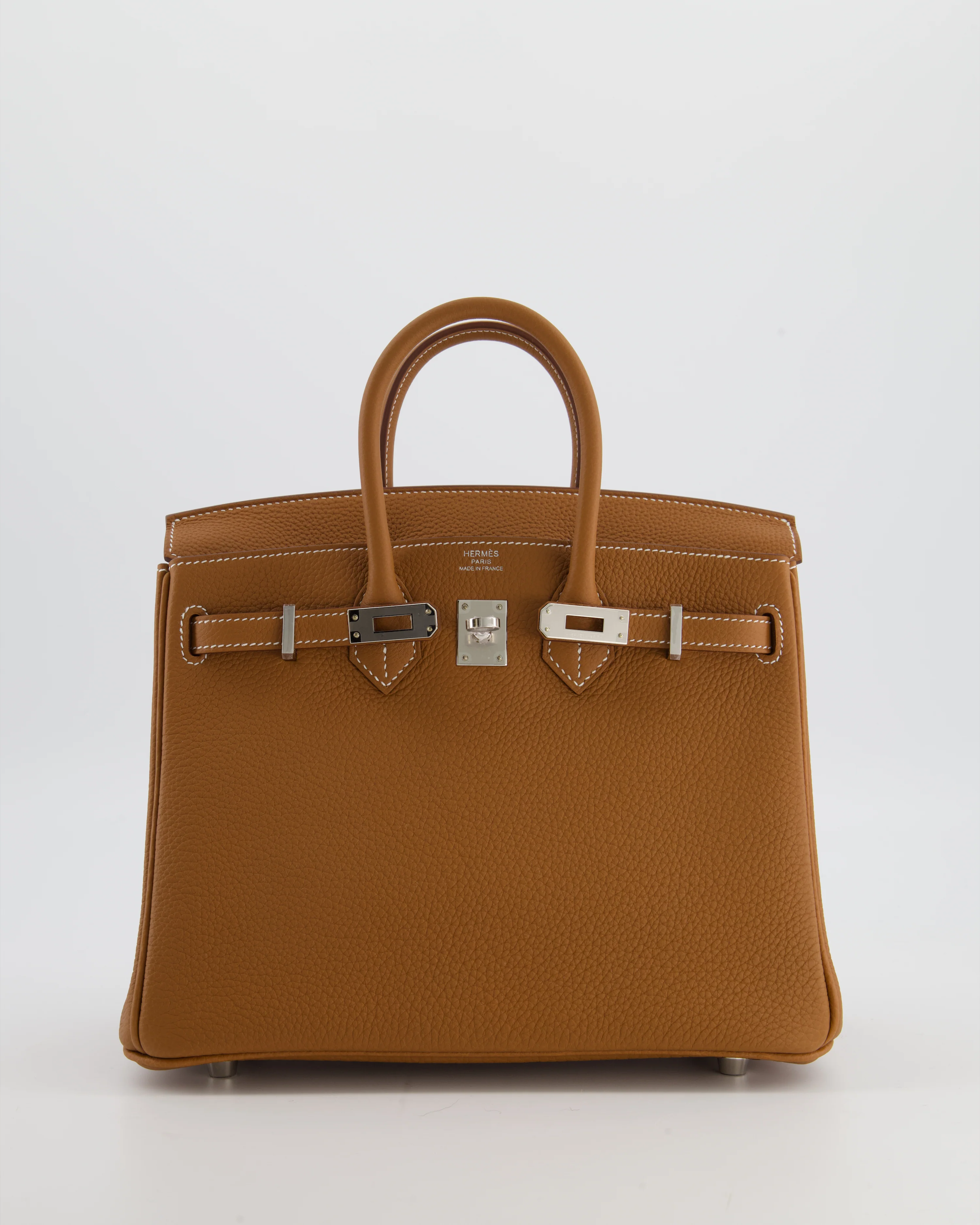 *HOT* Hermès Birkin 25 Retourne Bag in Gold Togo Leather with Palladium Hardware - Image 2
