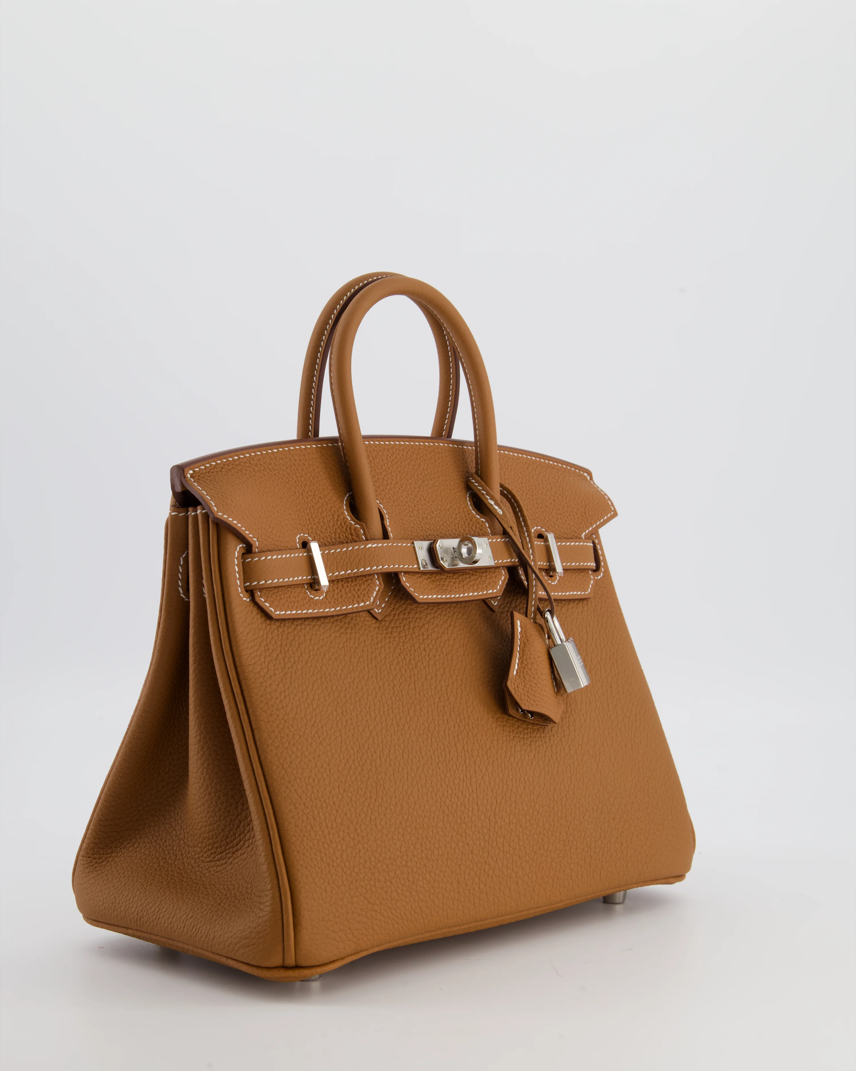 *HOT* Hermès Birkin 25 Retourne Bag in Gold Togo Leather with Palladium Hardware - Image 3