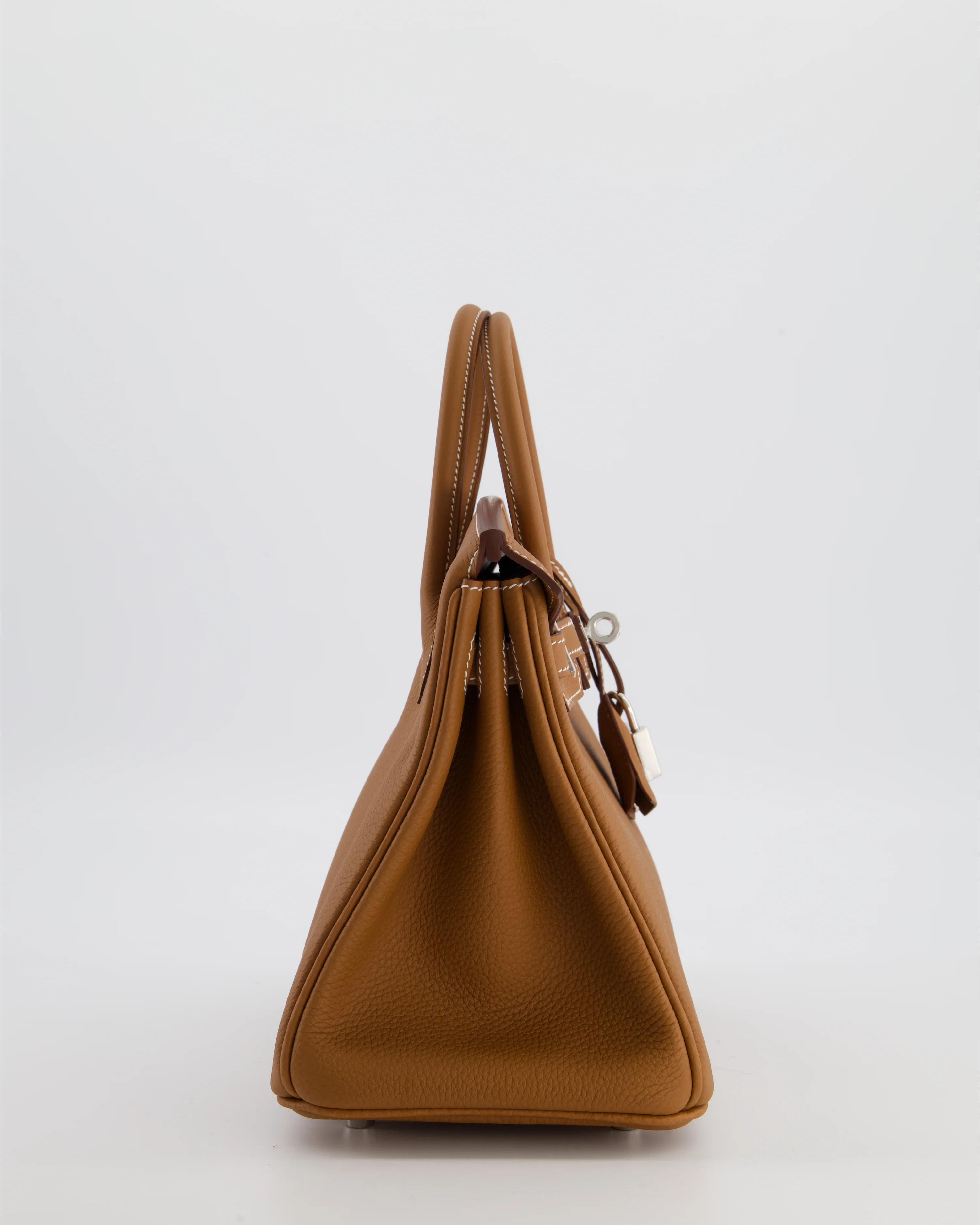 *HOT* Hermès Birkin 25 Retourne Bag in Gold Togo Leather with Palladium Hardware - Image 4