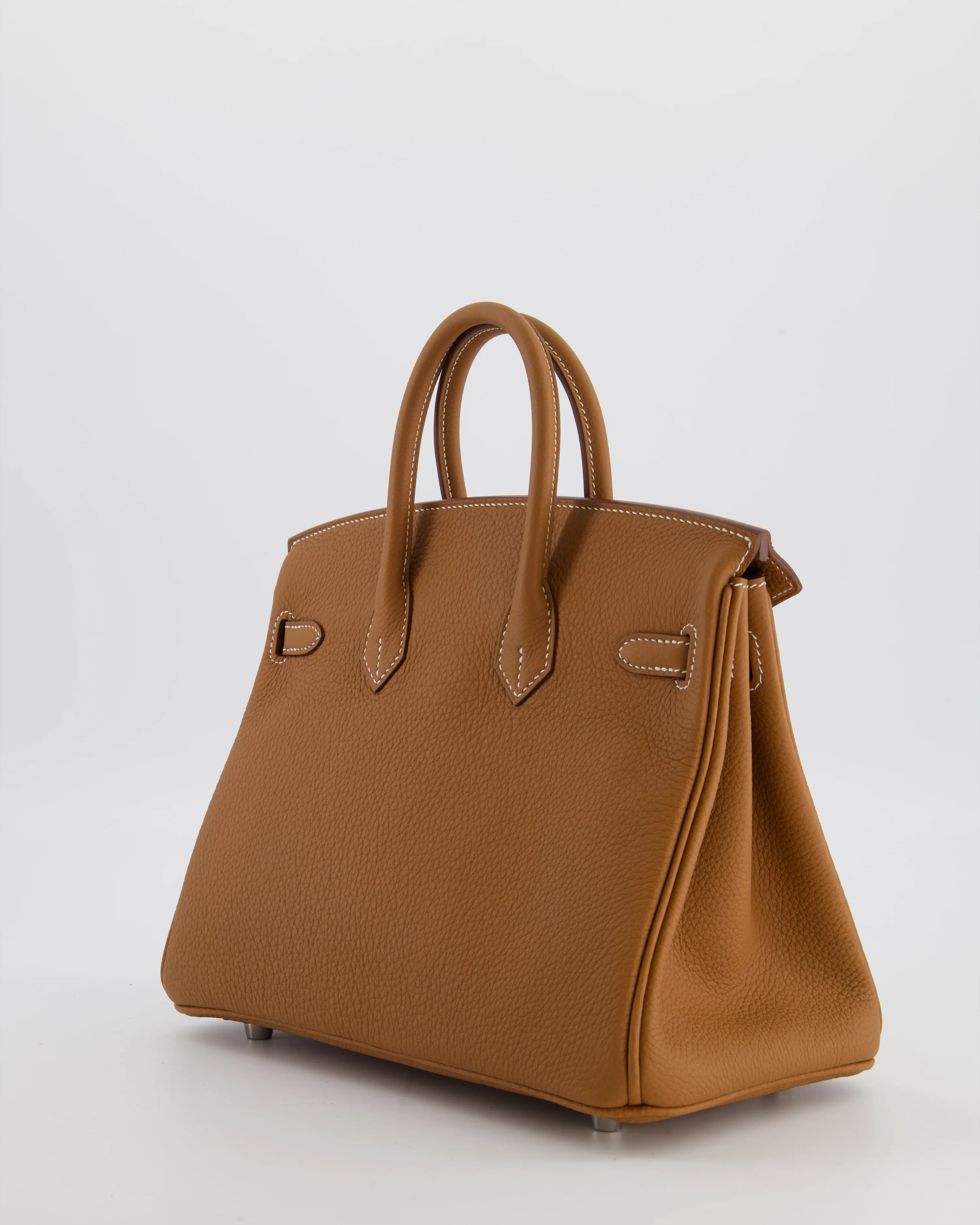 *HOT* Hermès Birkin 25 Retourne Bag in Gold Togo Leather with Palladium Hardware - Image 5