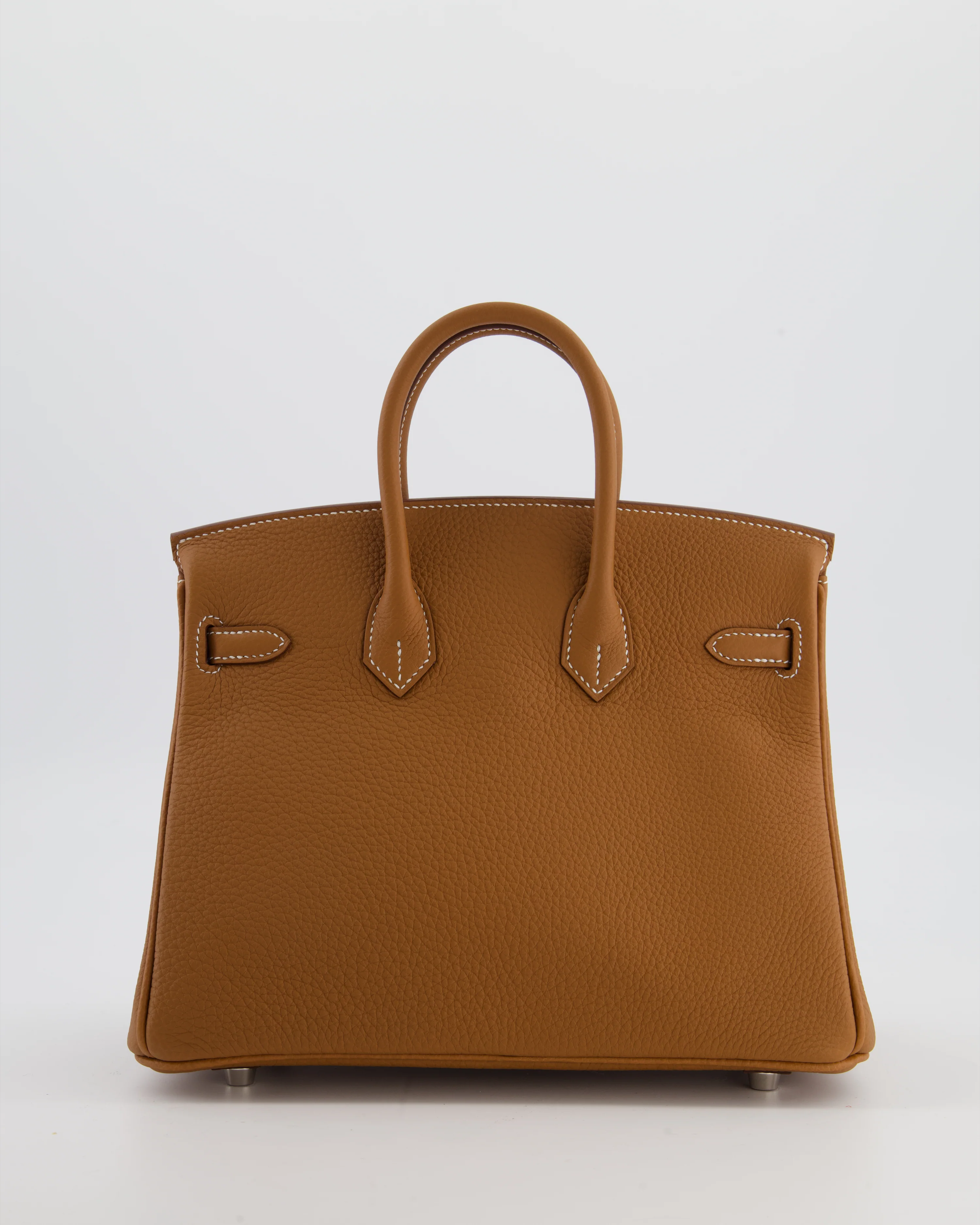 *HOT* Hermès Birkin 25 Retourne Bag in Gold Togo Leather with Palladium Hardware - Image 6