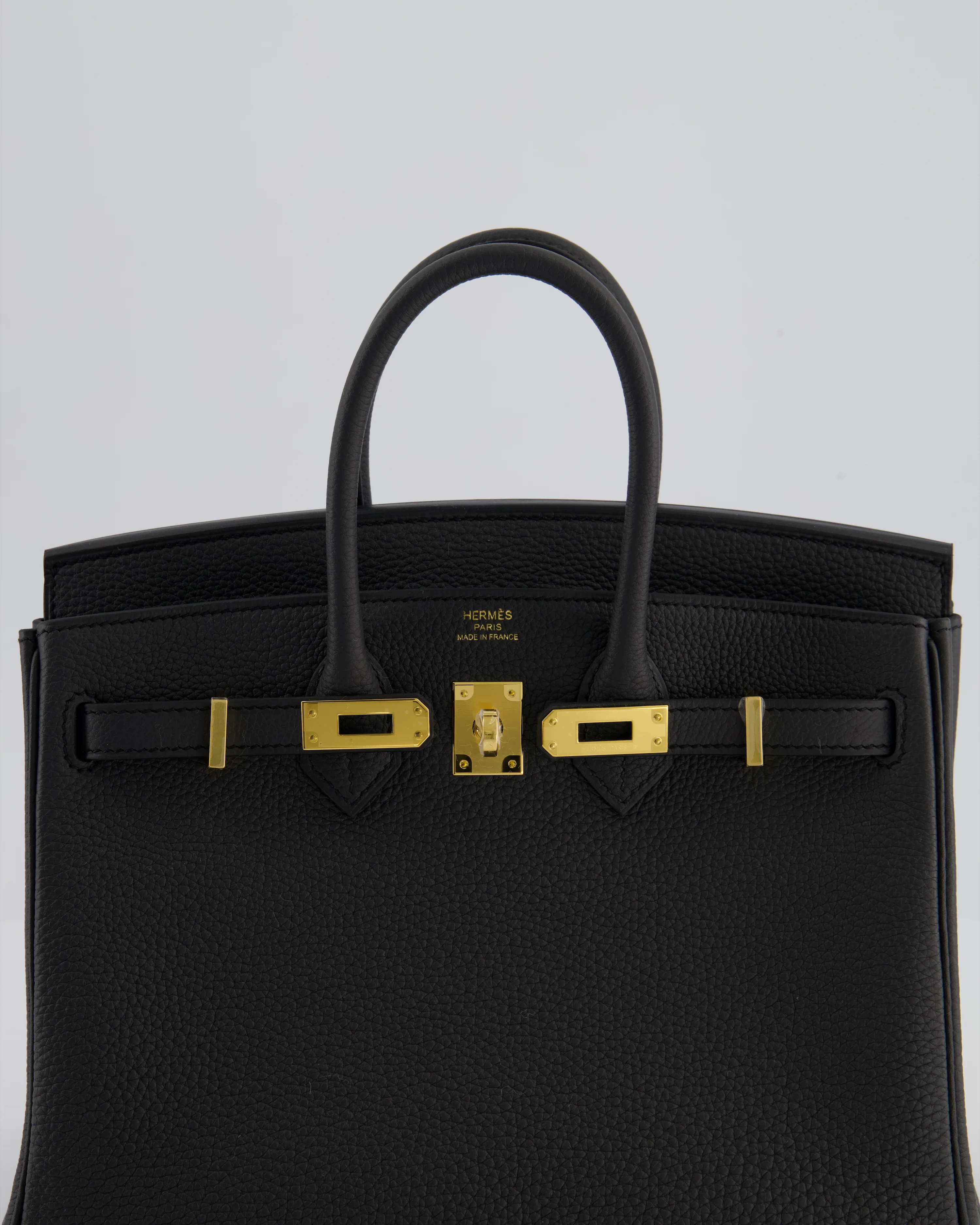 *HOT* Hermès Birkin 25 Retourne Bag in Plomb Togo Leather with Gold Hardware - Image 14