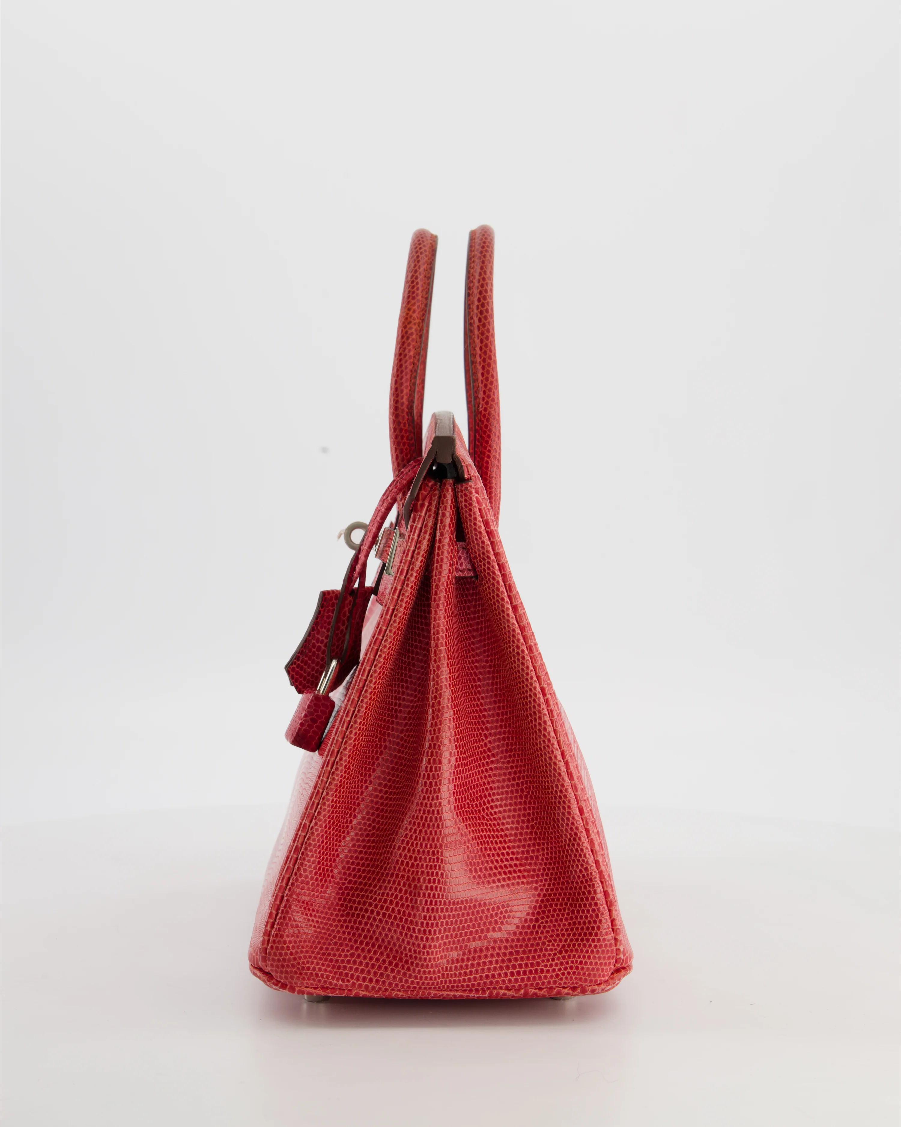 *HOT* Hermès Birkin 25 Verso Retourne Bag in Bougainvillea Lizard Niloticus Leather, Rose Shocking Interior with Palladium Hardware - Image 8
