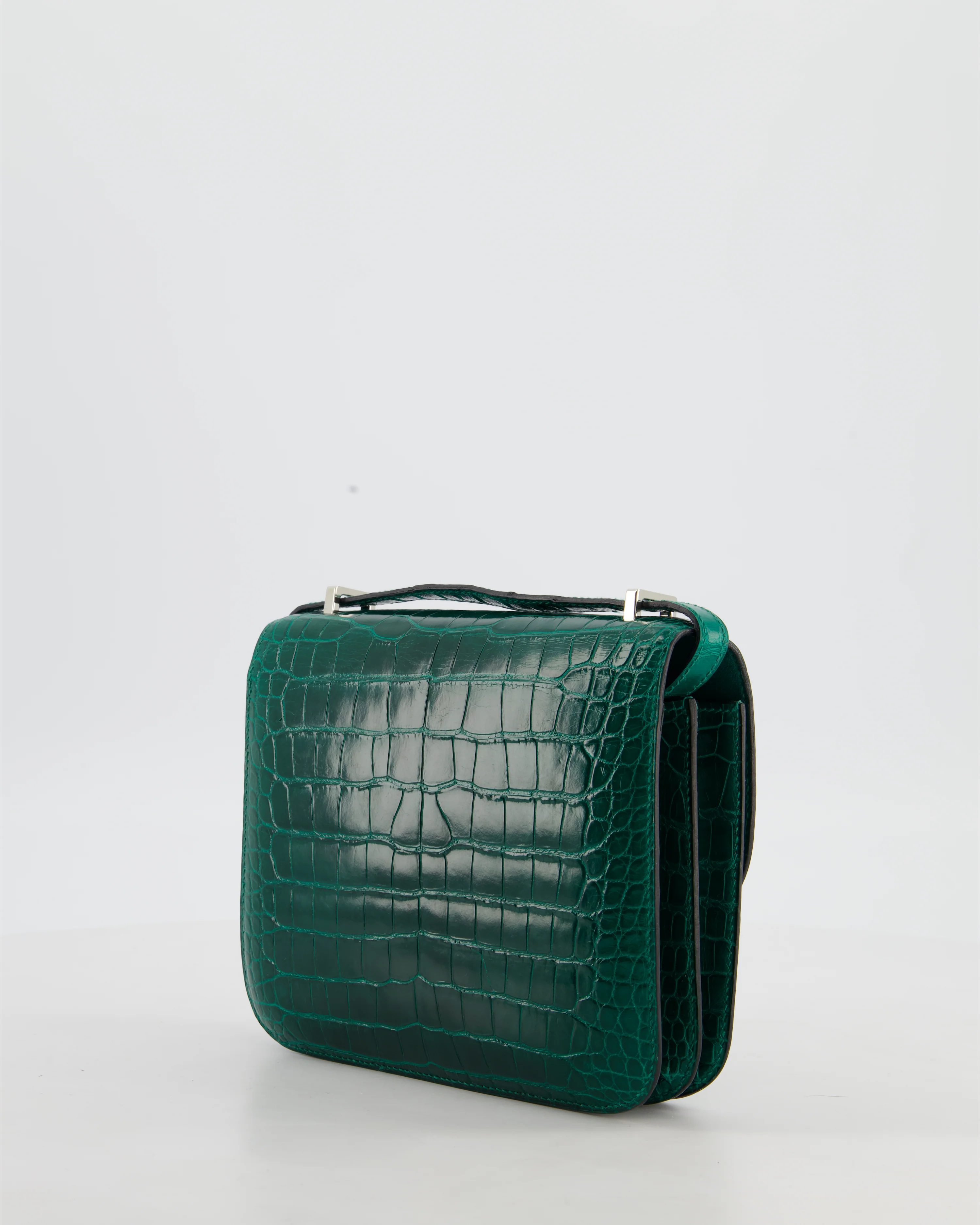 *HOT* Hermès Constance 18 Bag in Vert Bosphore Crocodile Porosus with Palladium Hardware - Image 4