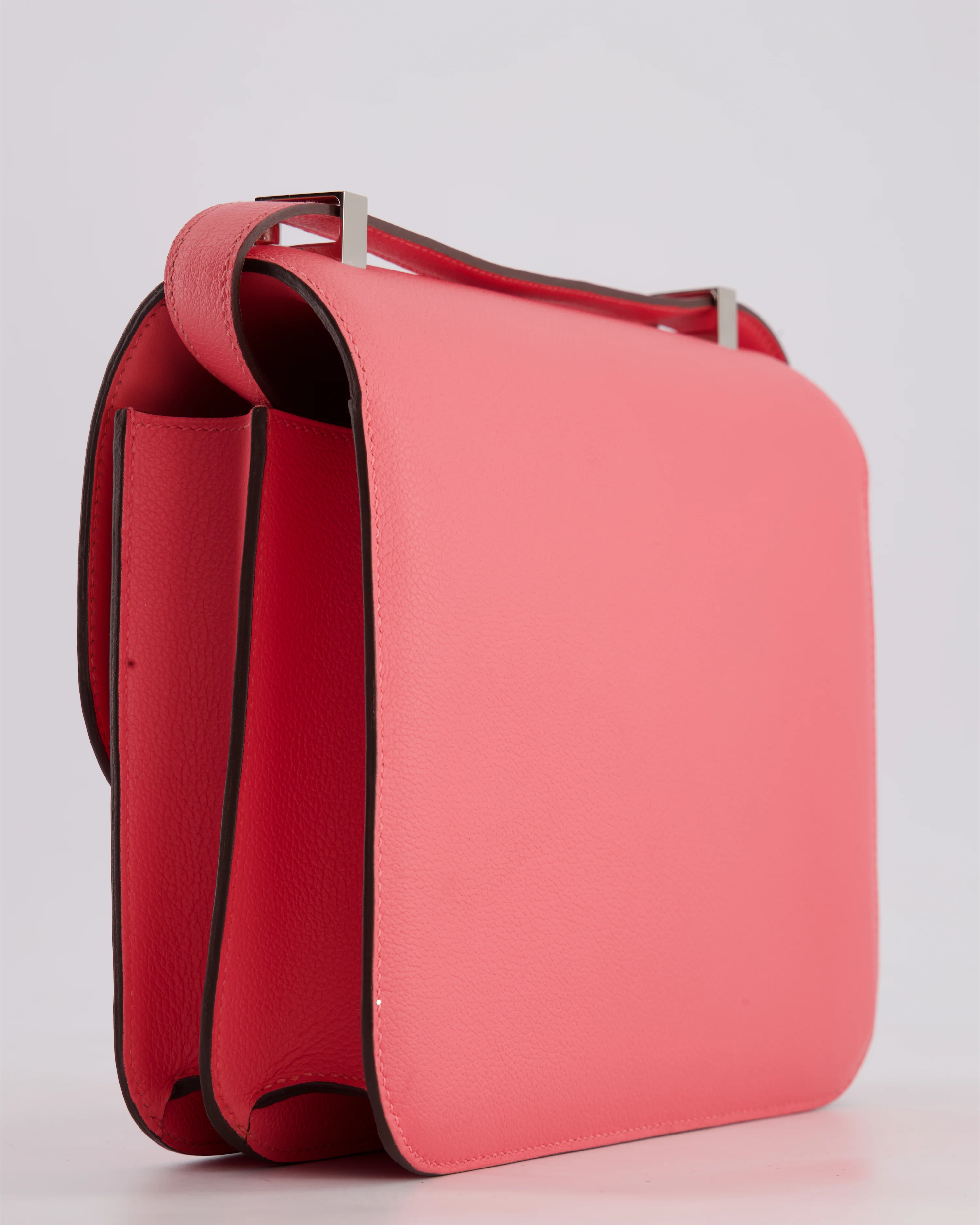 *HOT* Hermès Constance III 24 Bag in Rose Azalee Evercolour Leather with Palladium Hardware - Image 13
