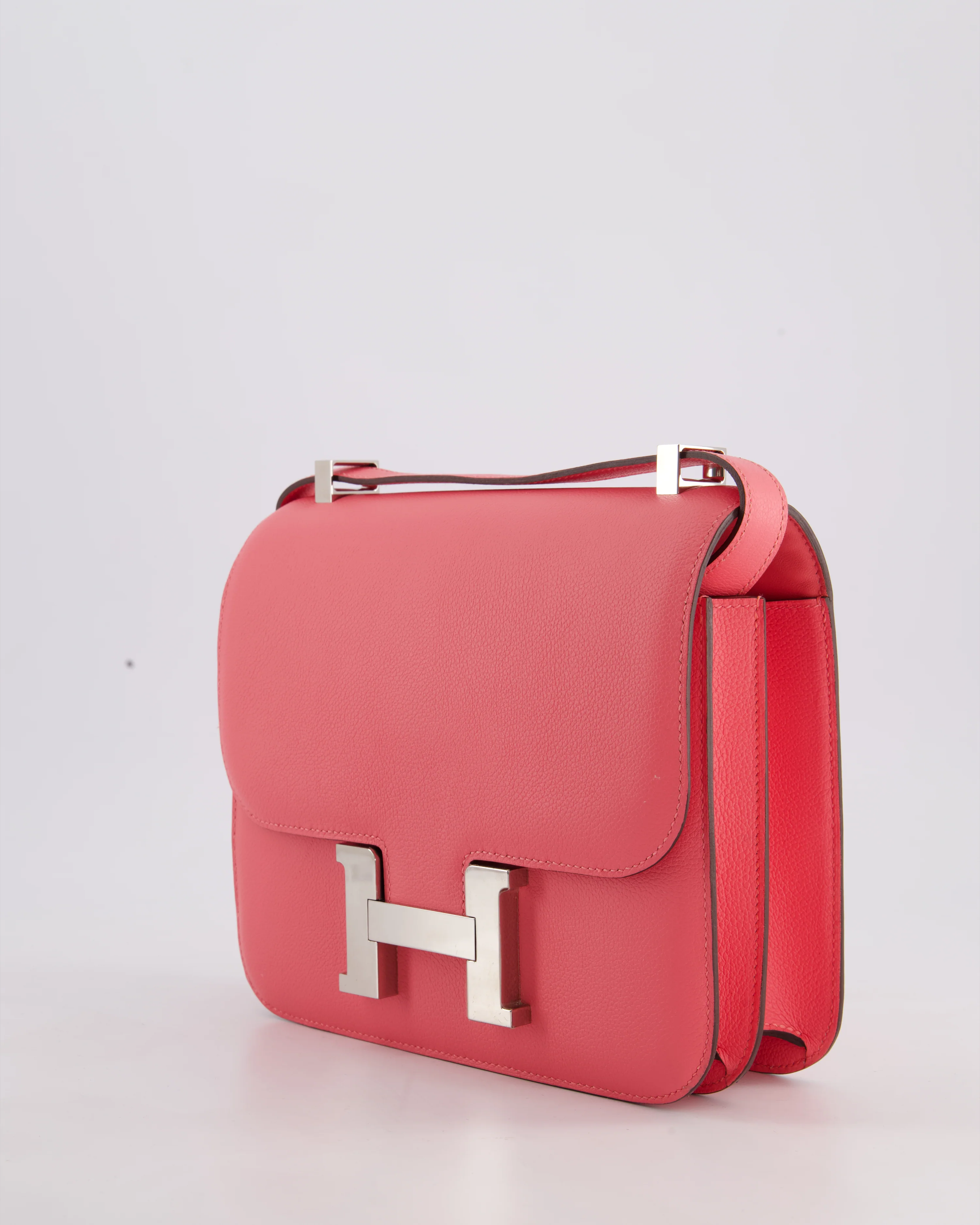 *HOT* Hermès Constance III 24 Bag in Rose Azalee Evercolour Leather with Palladium Hardware - Image 9