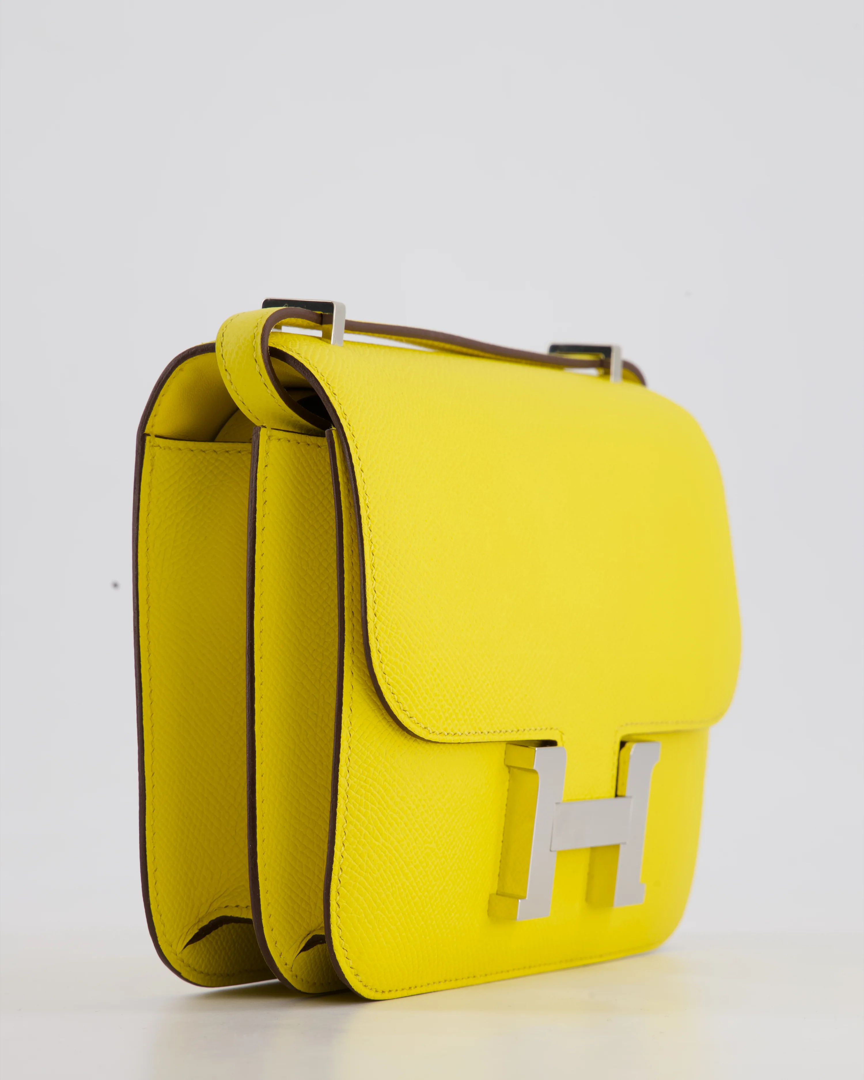 Hermès Constance III 18 Miroir Bag in Jaune De Naples Epsom Leather with Palladium Hardware - Image 11