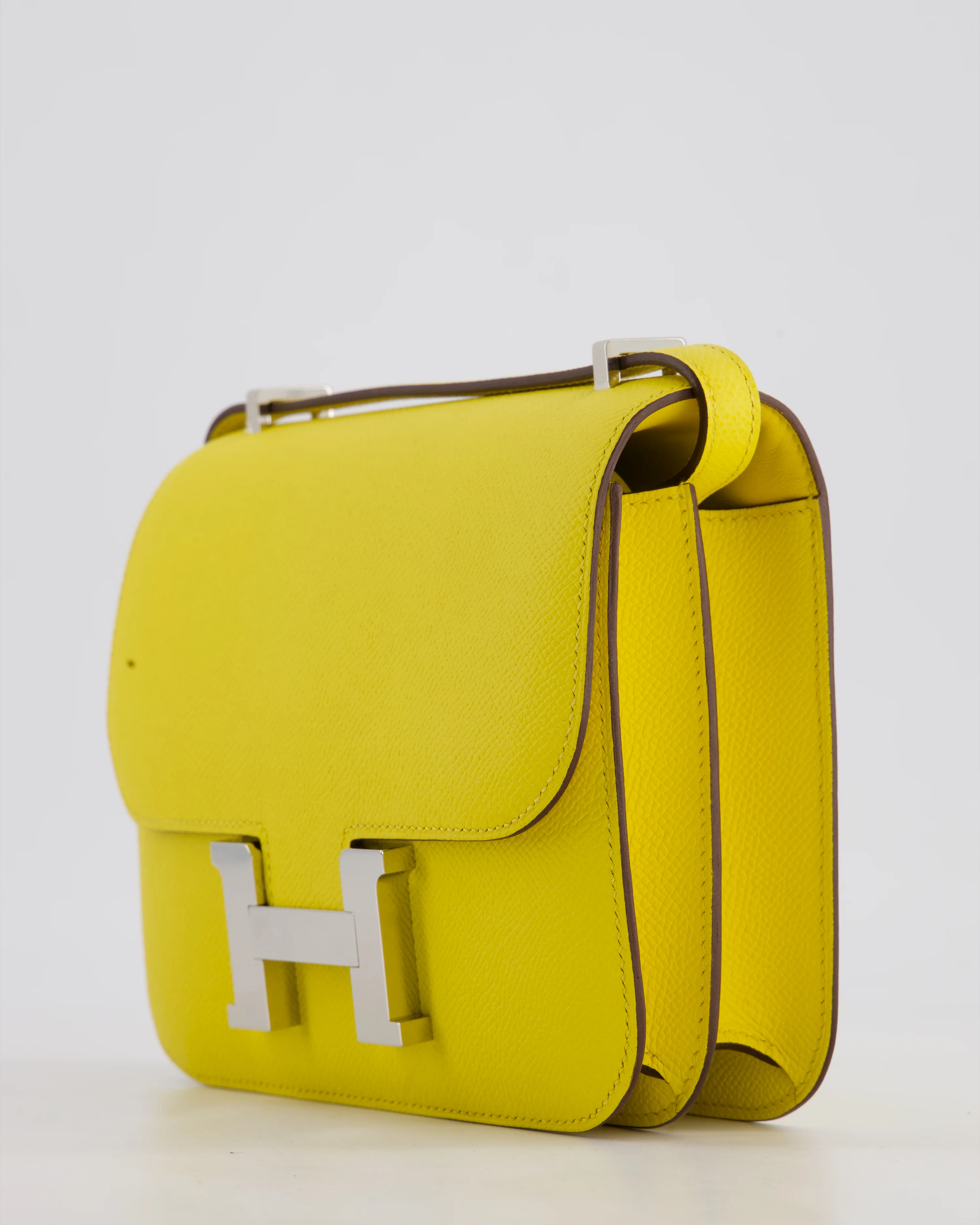 Hermès Constance III 18 Miroir Bag in Jaune De Naples Epsom Leather with Palladium Hardware - Image 12