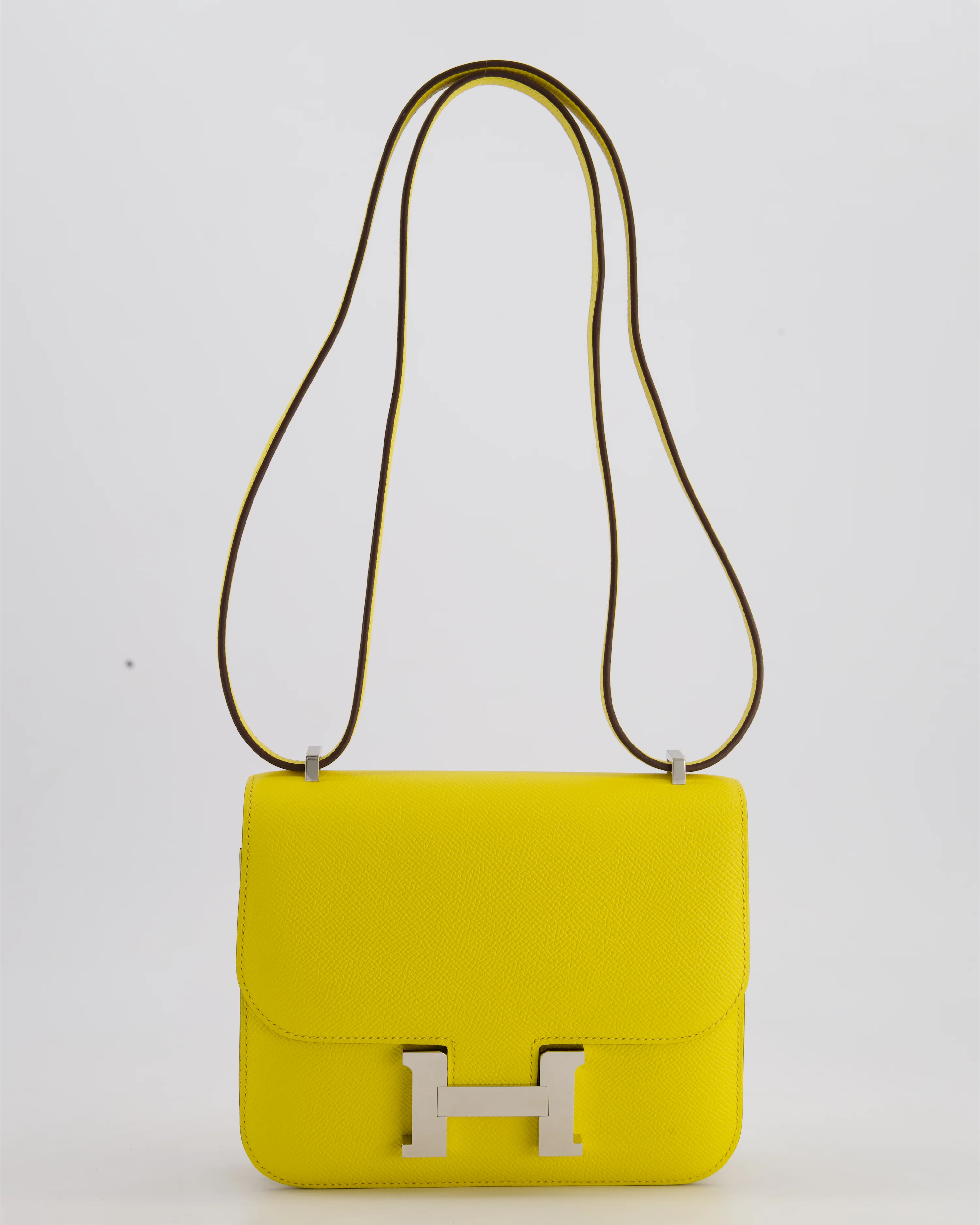 Hermès Constance III 18 Miroir Bag in Jaune De Naples Epsom Leather with Palladium Hardware - Image 3
