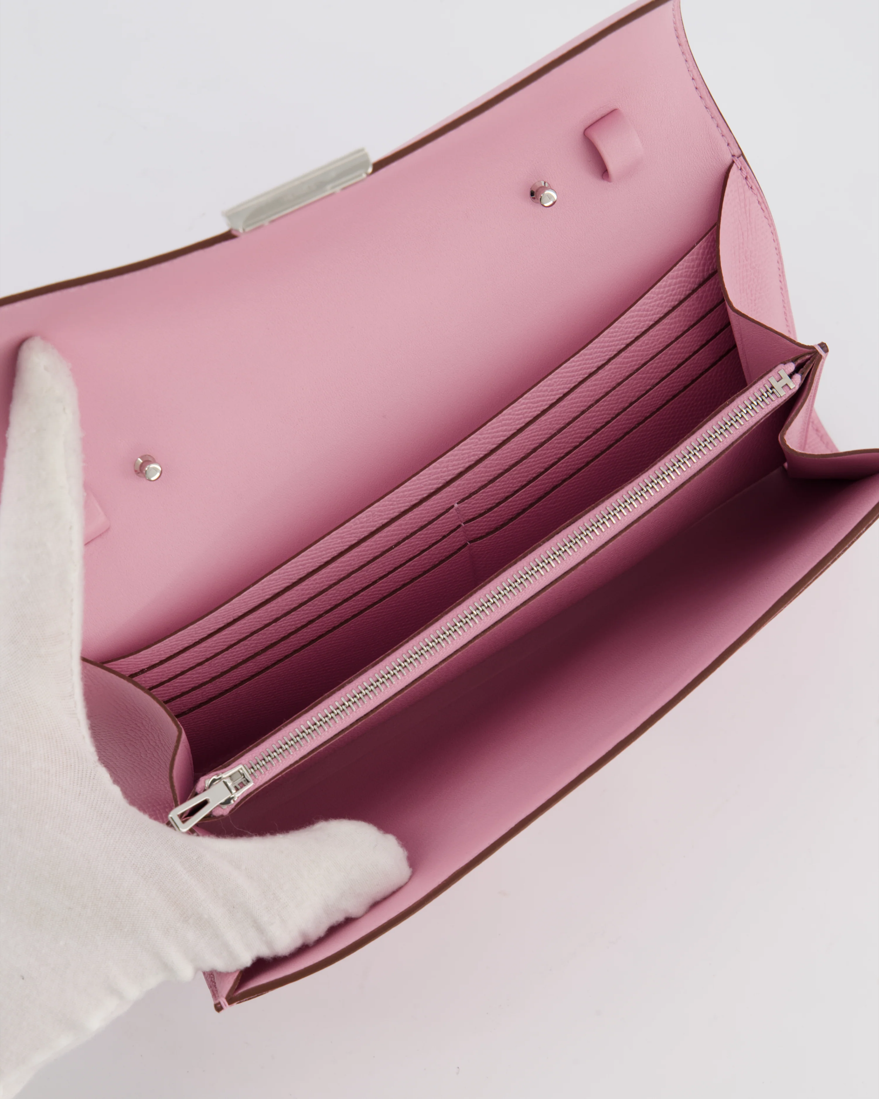 Hermès Constance To Go Bag in Mauve Sylvestre Epsom Leather with Palladium Hardware - Image 19
